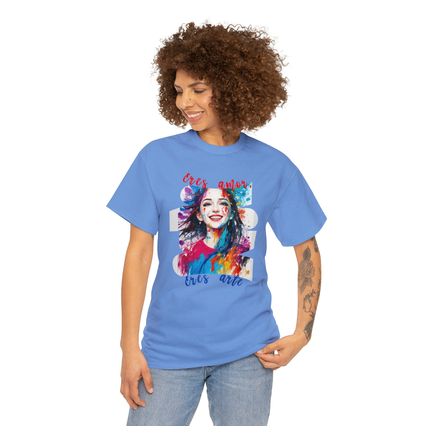 Camiseta unisex de algodón pesado - Amor y libertad - 05