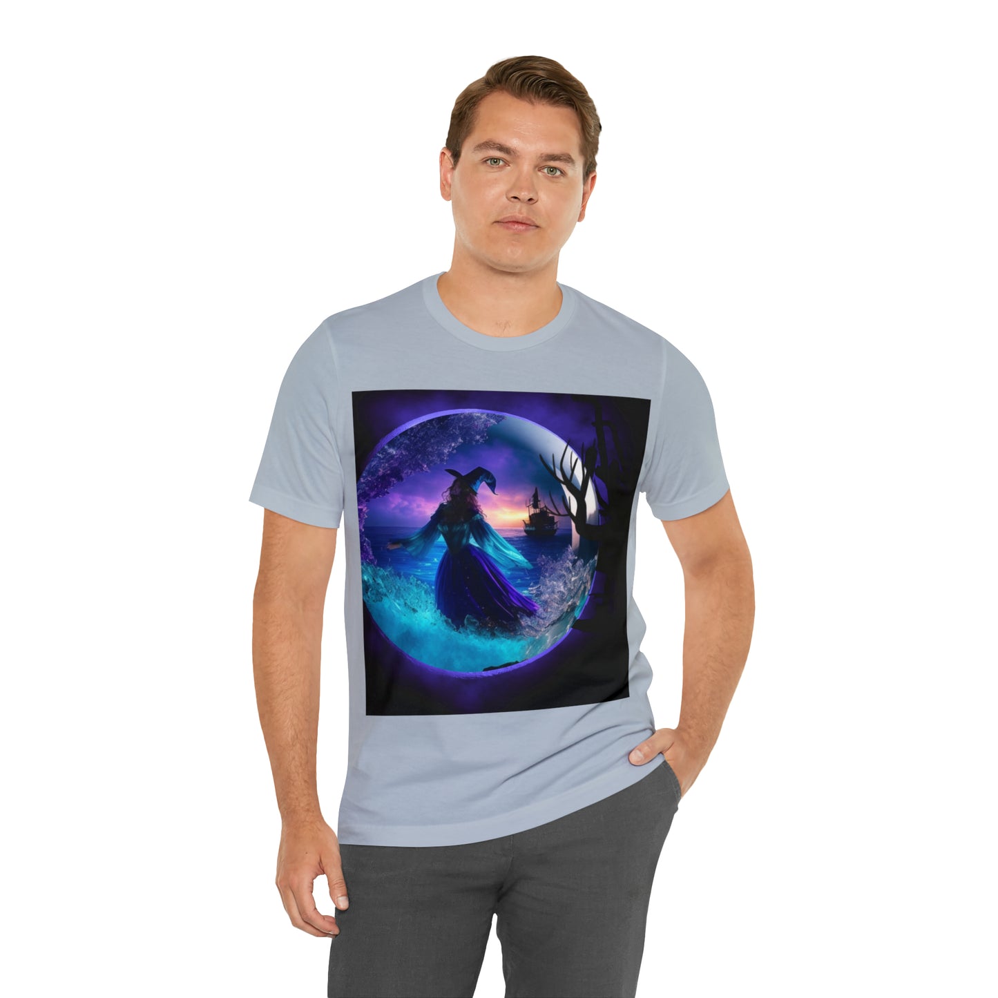 Camiseta de manga corta unisex Jersey - Halloween Witch AI - 02