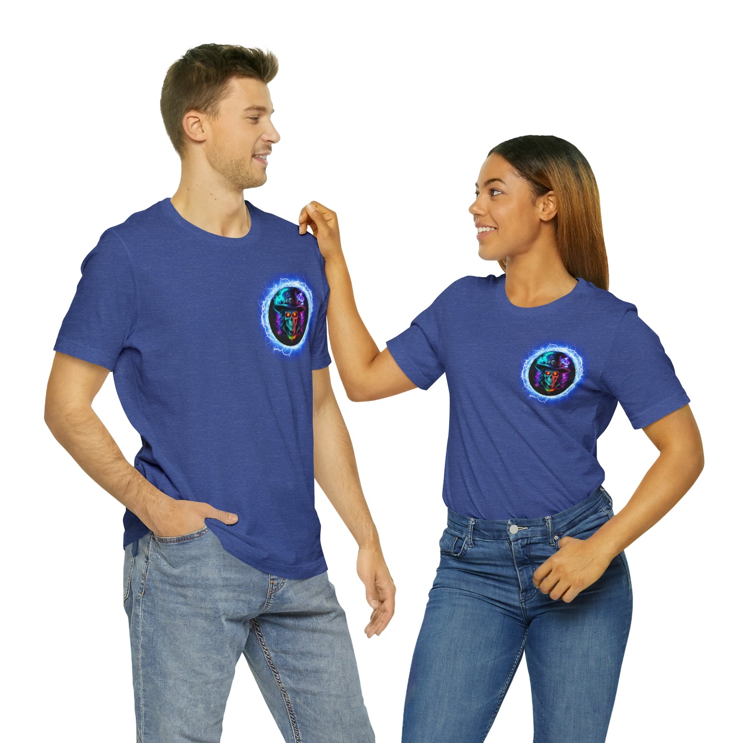 Camiseta de manga corta unisex Jersey - Calaveras de brujas de Halloween - 07