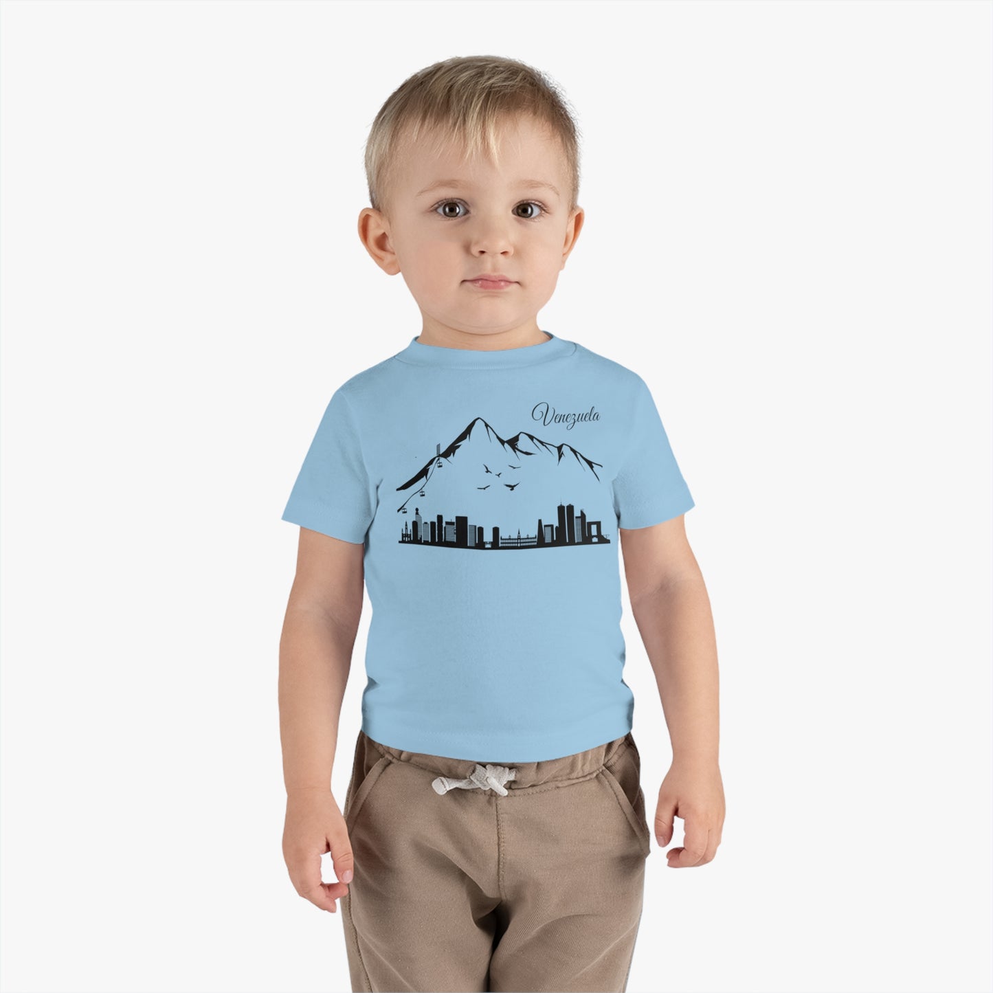Camiseta Infantil Jersey de Algodón - Silueta de Caracas