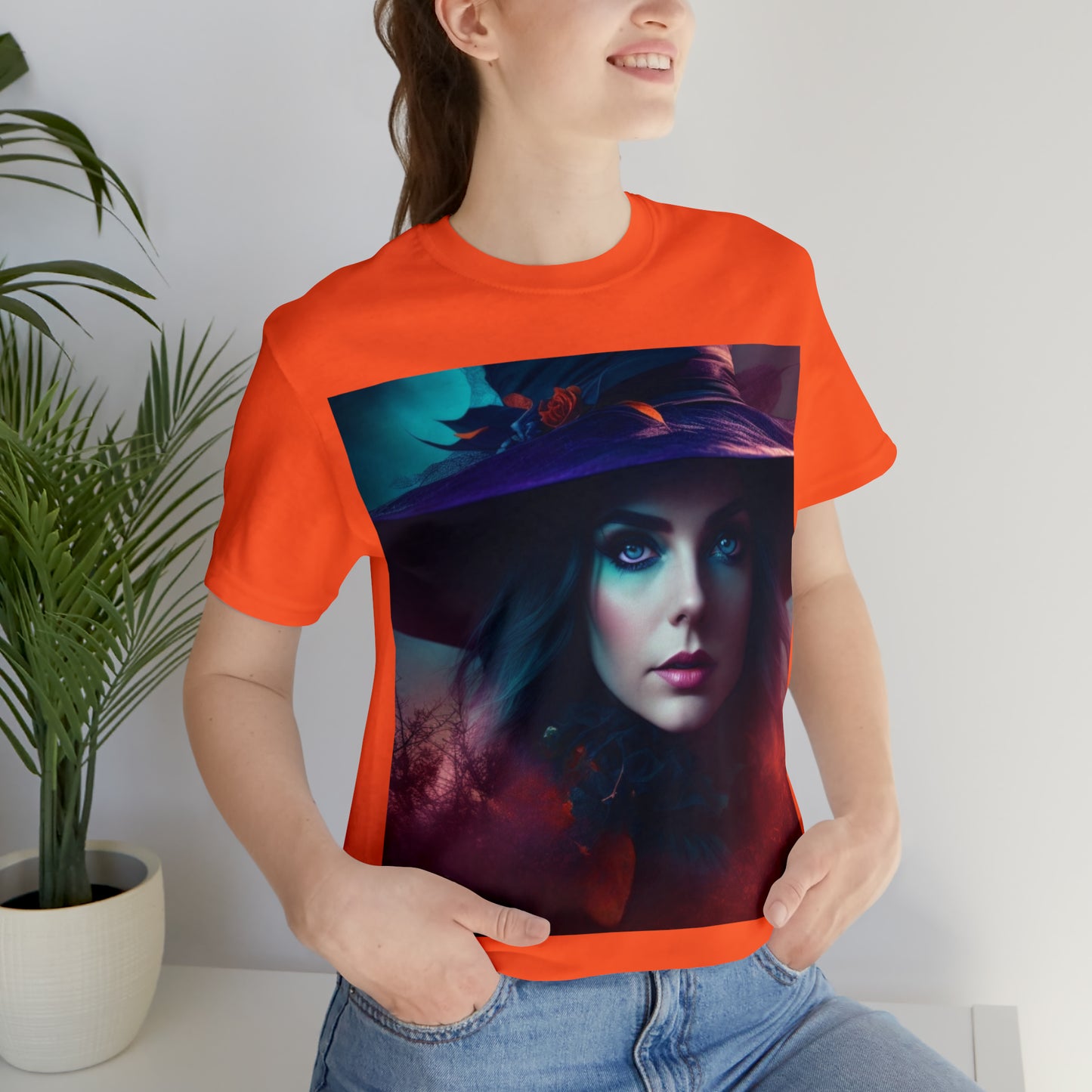 Camiseta de manga corta unisex Jersey - Halloween Witch AI - 08