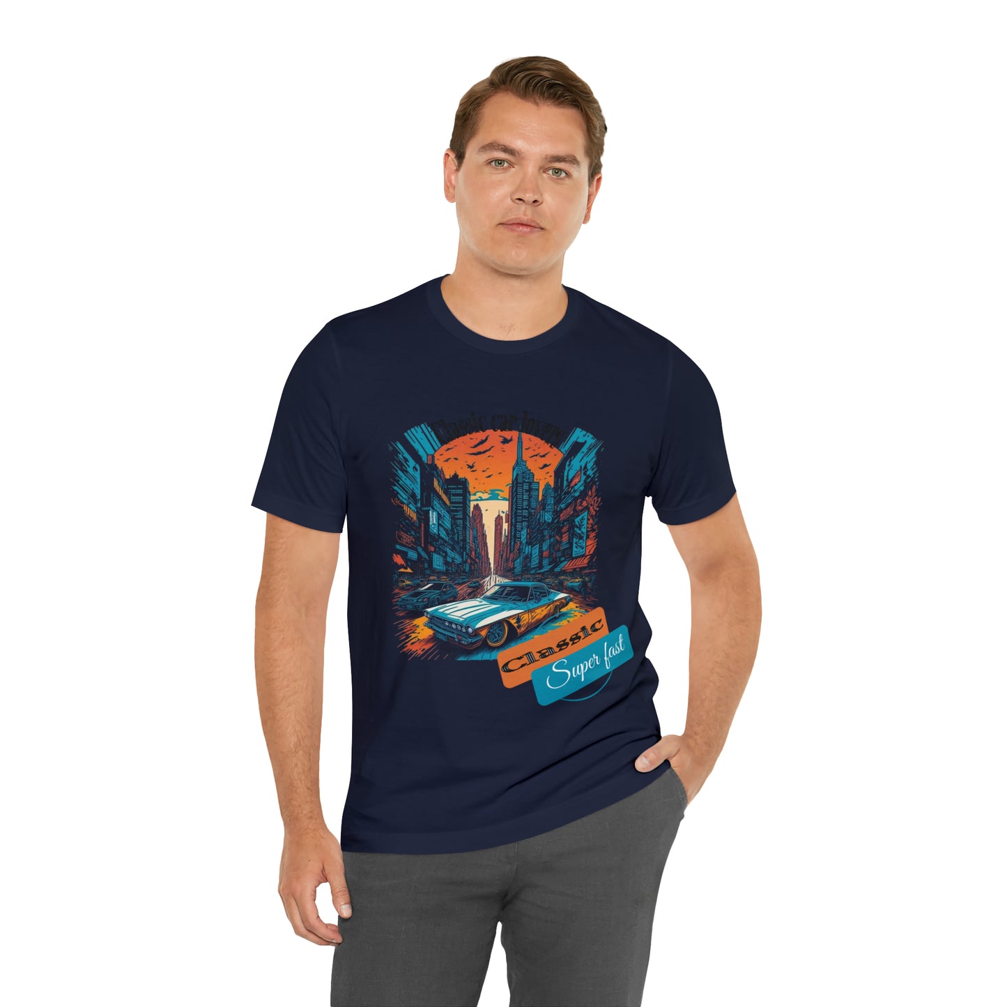 Short Sleeve Jersey T-shirt - Classic Car - 01