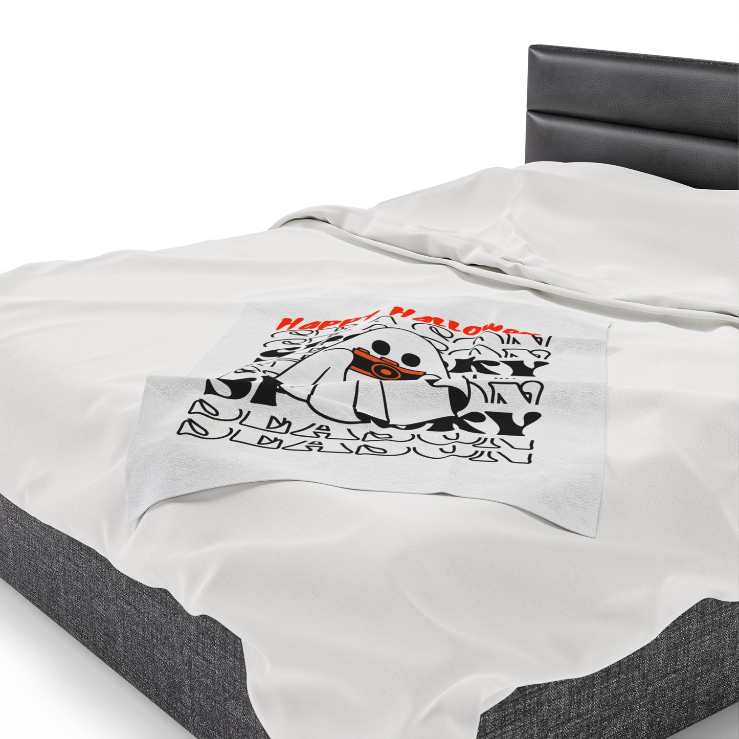 Couverture en Peluche Velours - Halloween - Petit Fantôme - 08