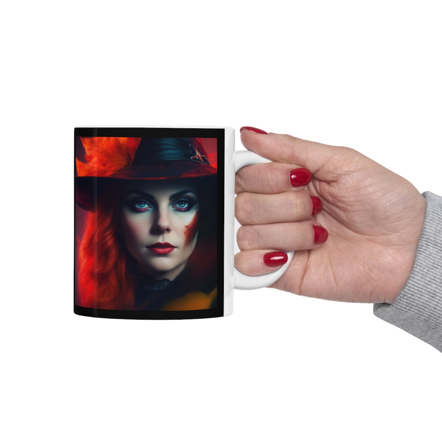 Taza de Cerámica 11oz - Bruja de Halloween AI - 03