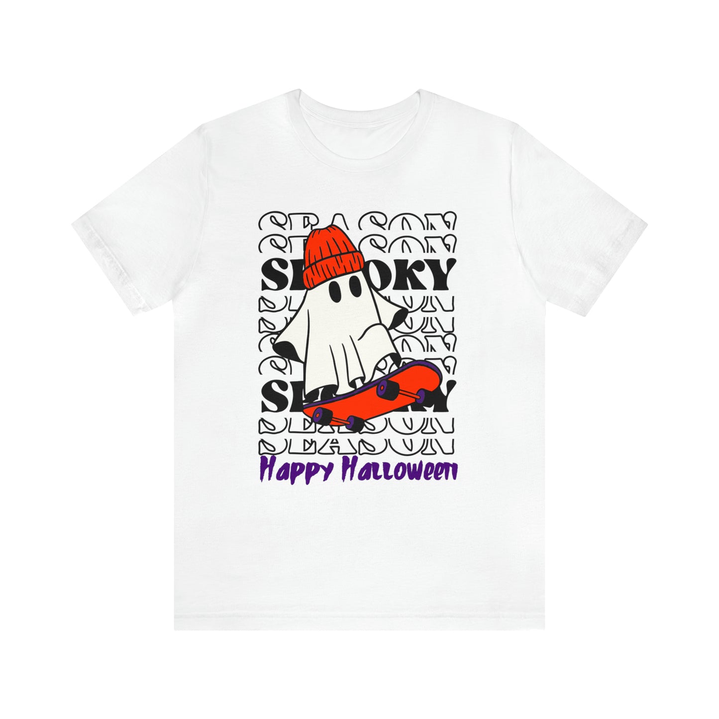 Camiseta de manga corta de jersey unisex - Halloween - Pequeño fantasma - 02