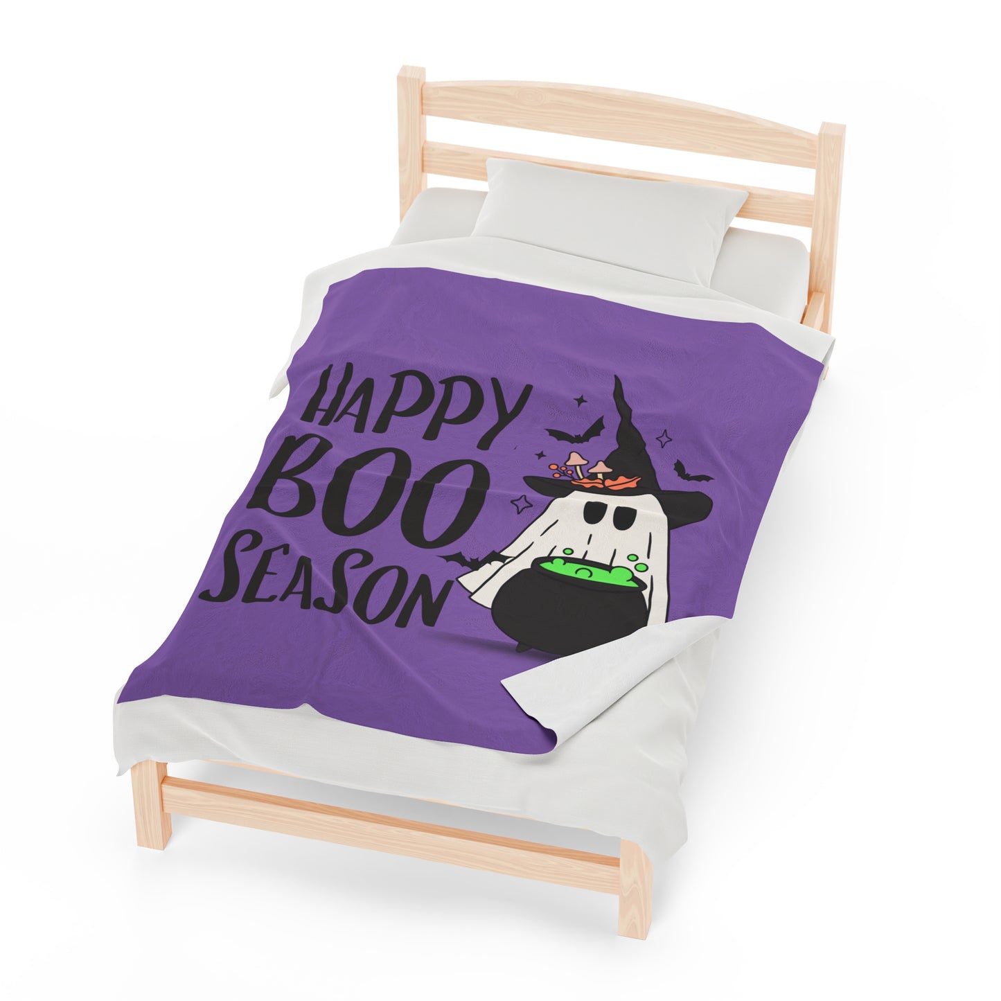 Velveteen Plush Blanket - Halloween - Little Ghost - 20-02