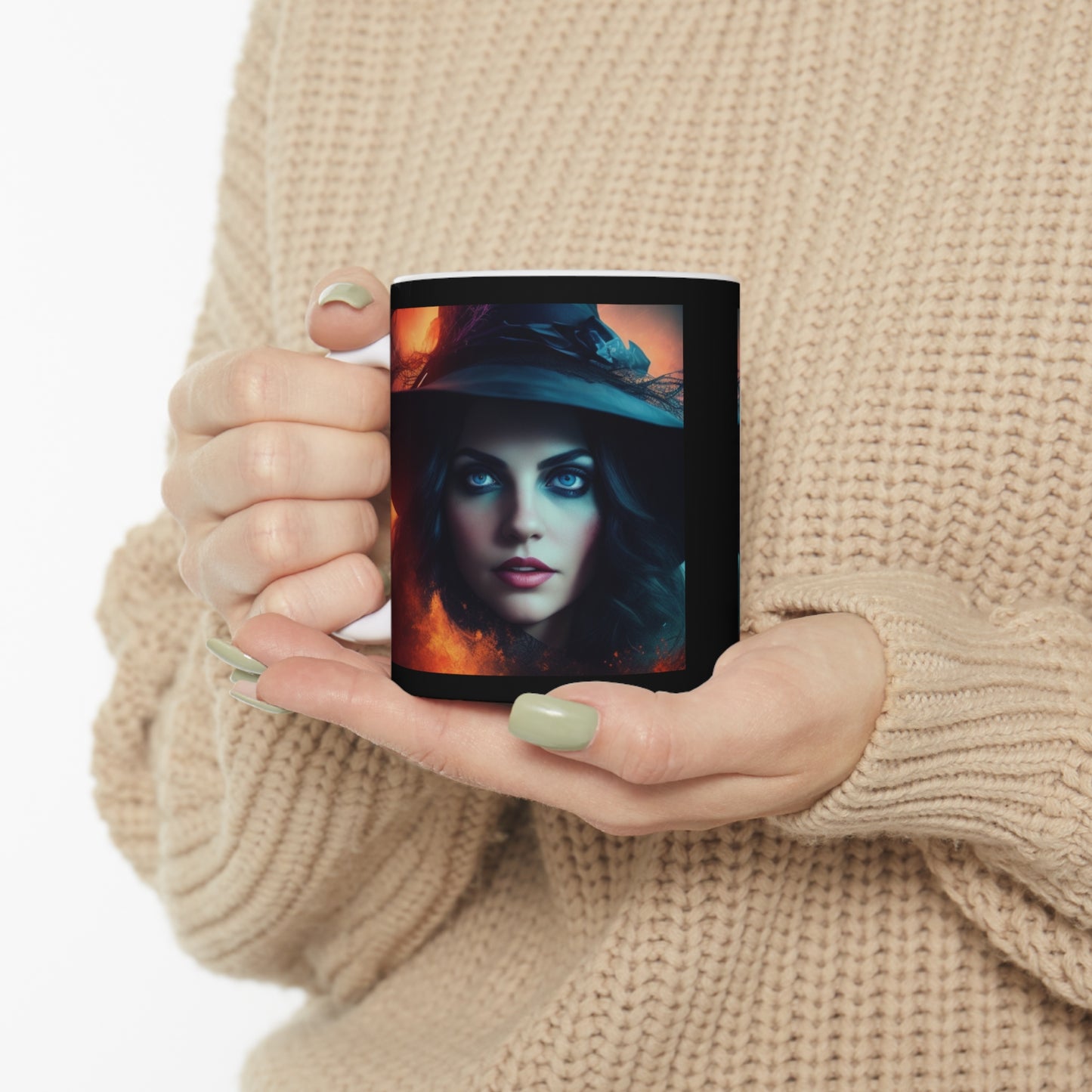 Taza de Cerámica 11oz - Bruja de Halloween AI - 07
