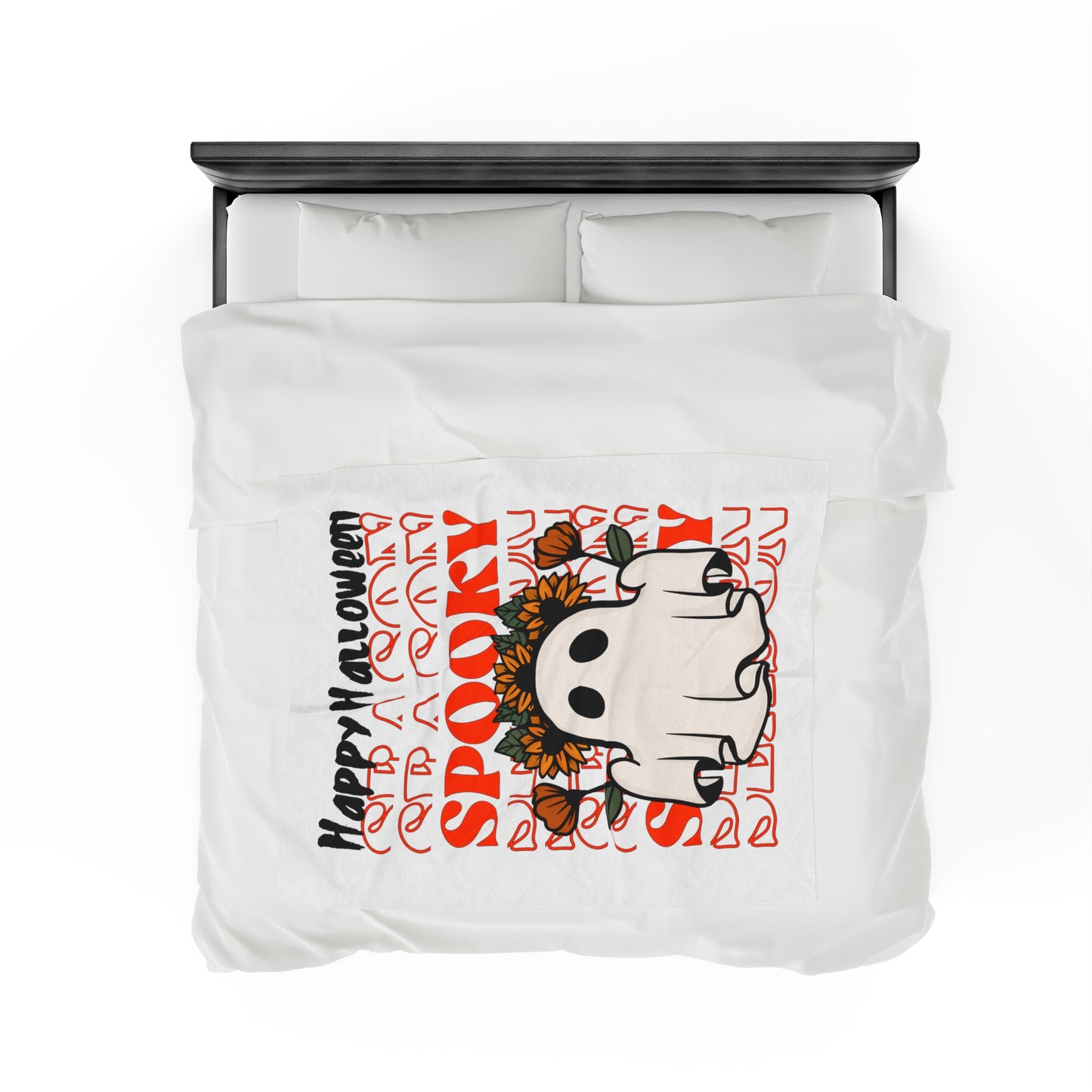 Couverture en Peluche Velours - Halloween - Petit Fantôme - 11