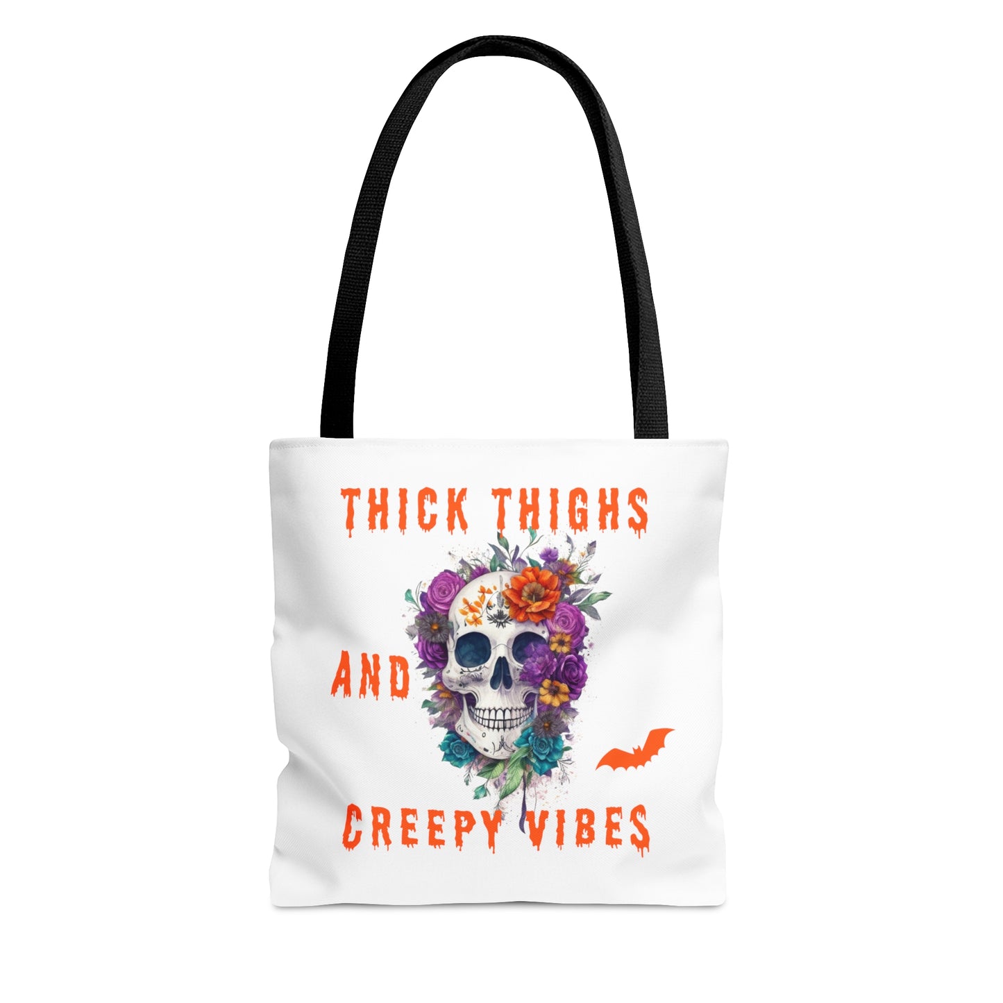 Tote Bag - Calavera de Halloween y flores
