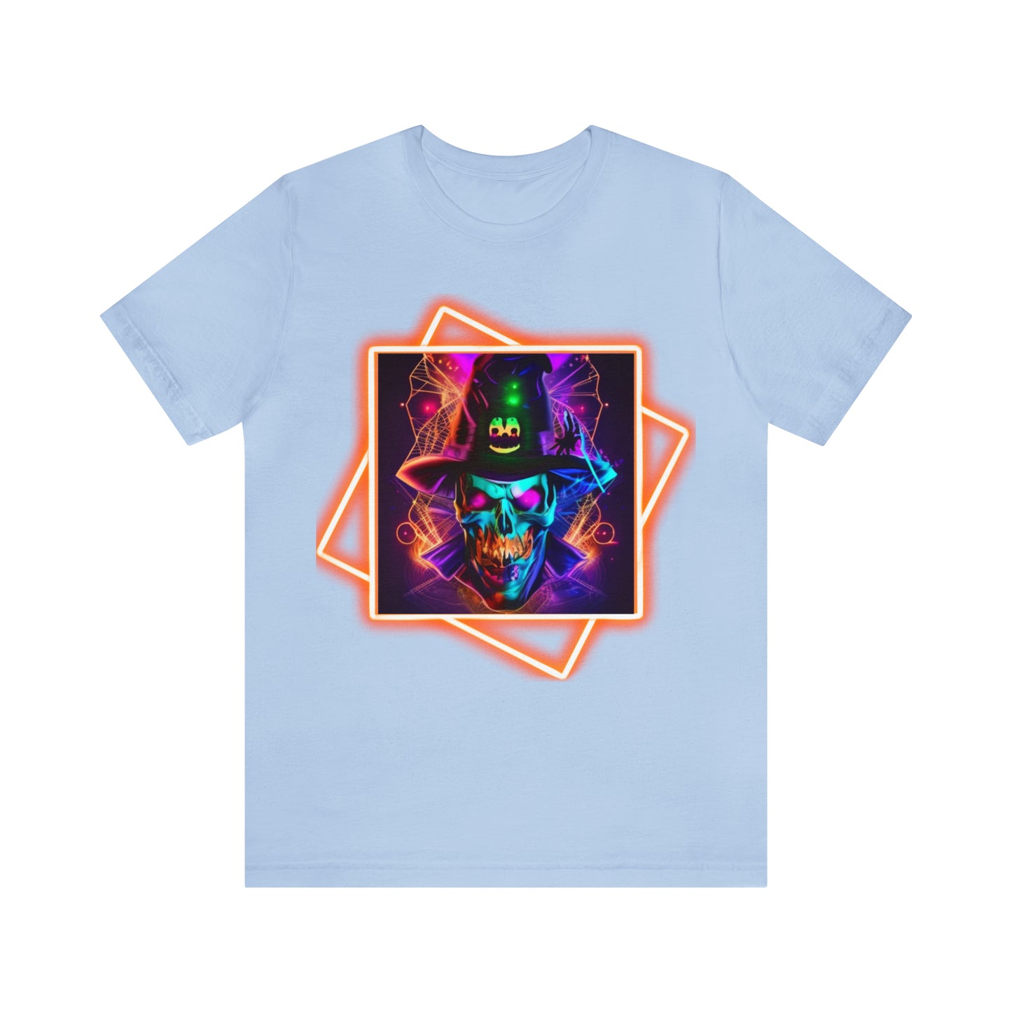 Camiseta de manga corta unisex Jersey - Calaveras de brujas de Halloween - 03