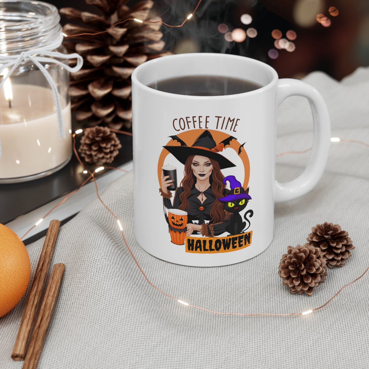 Mug en céramique 11oz - Sorcière d'Halloween - 02