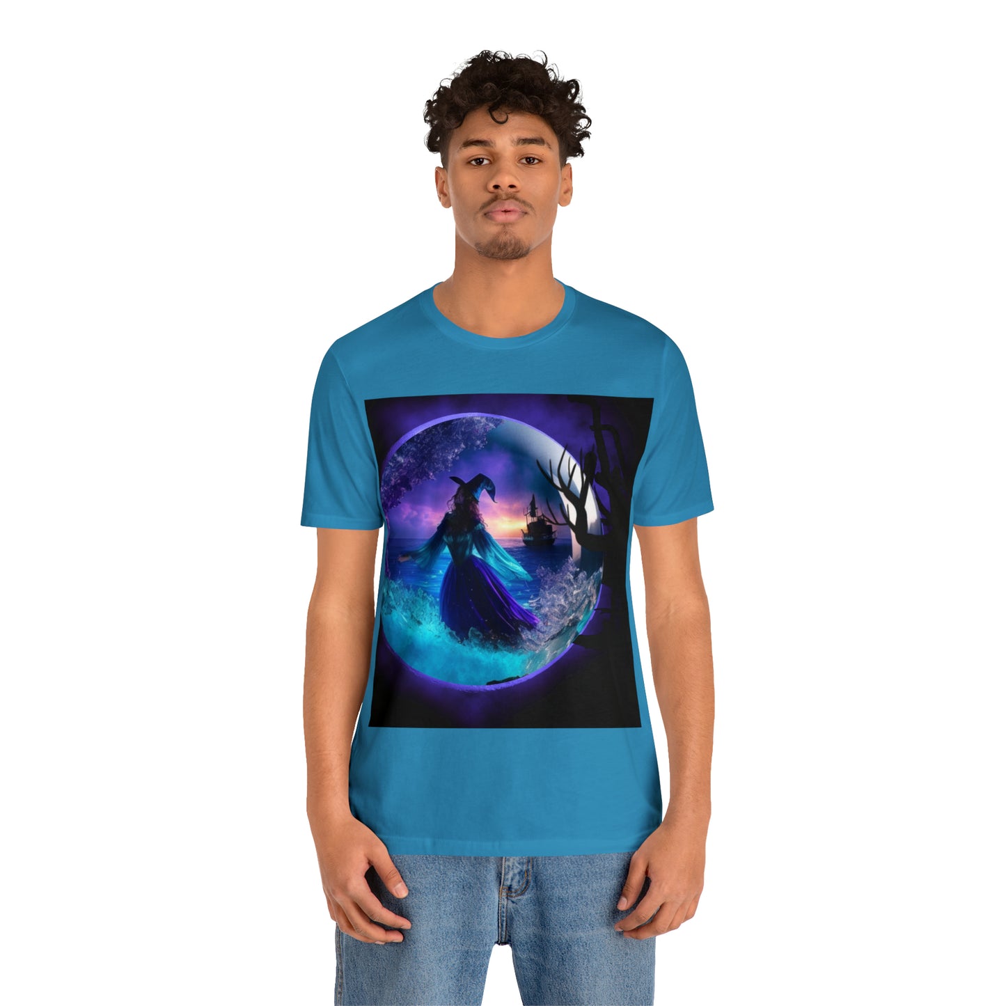 Camiseta de manga corta unisex Jersey - Halloween Witch AI - 02