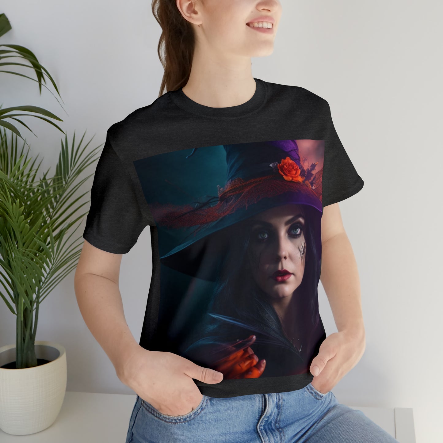 Camiseta de manga corta unisex Jersey - Halloween Witch AI - 06