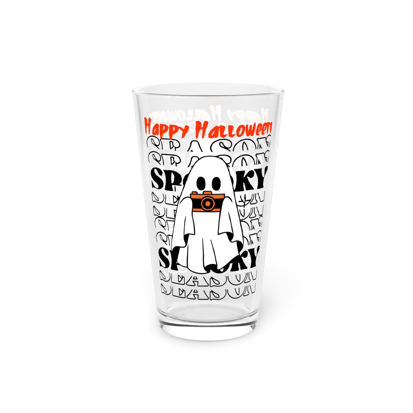 Vaso de pinta, 16 oz - Halloween - Pequeño fantasma - 08