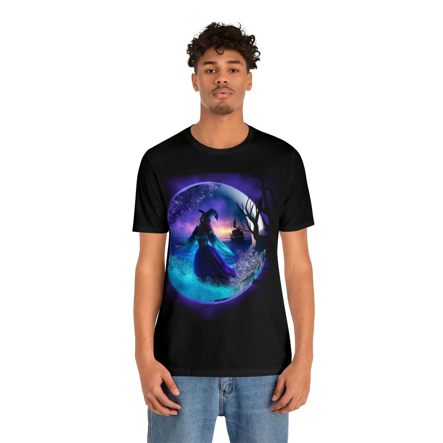 Camiseta de manga corta unisex Jersey - Halloween Witch AI - 02