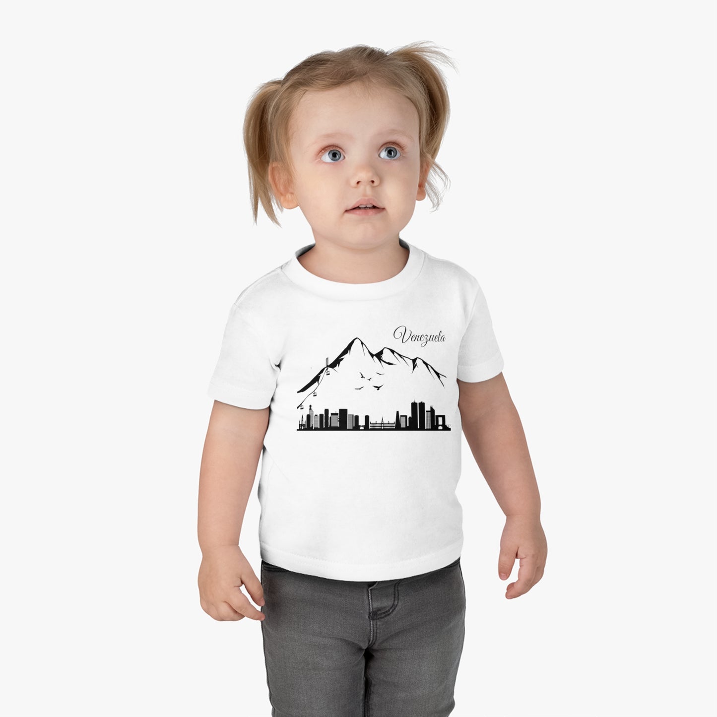 Camiseta Infantil Jersey de Algodón - Silueta de Caracas