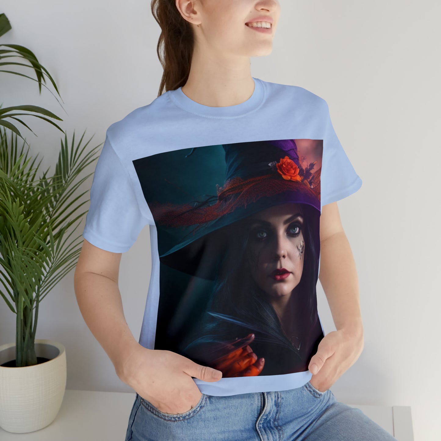 Camiseta de manga corta unisex Jersey - Halloween Witch AI - 06