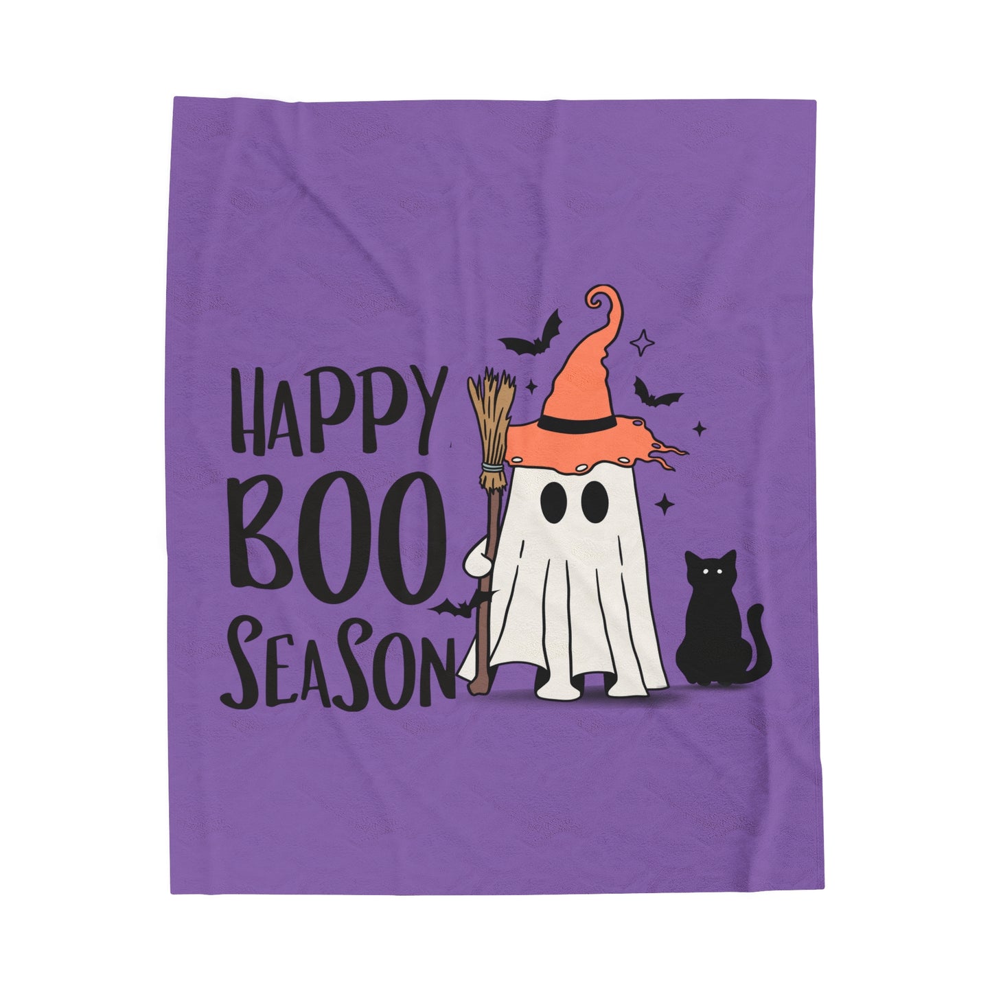 Velveteen Plush Blanket - Halloween - Little Ghost - 22-02