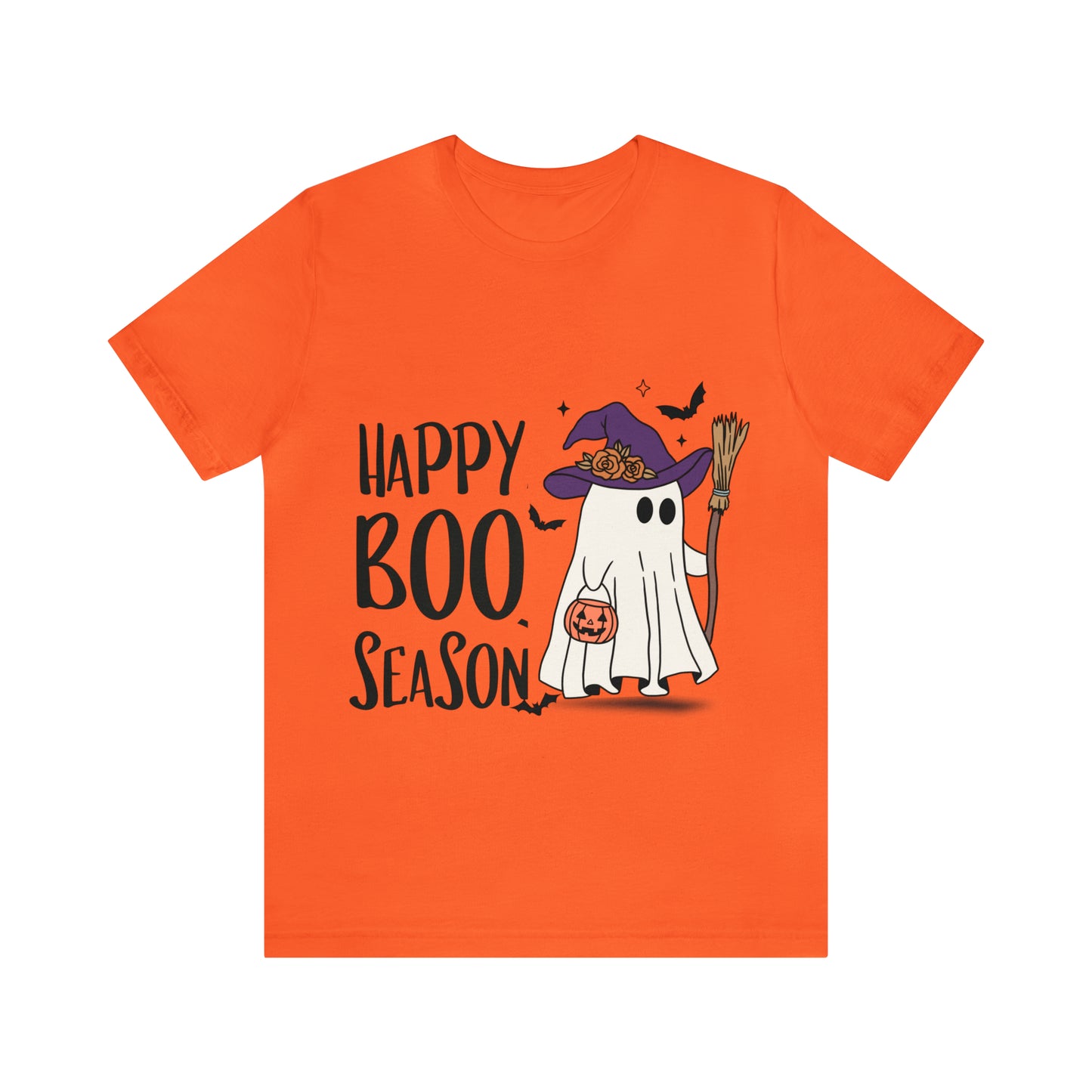 Tee-shirt à manches courtes en jersey unisexe - Halloween - Petit Fantôme - 21