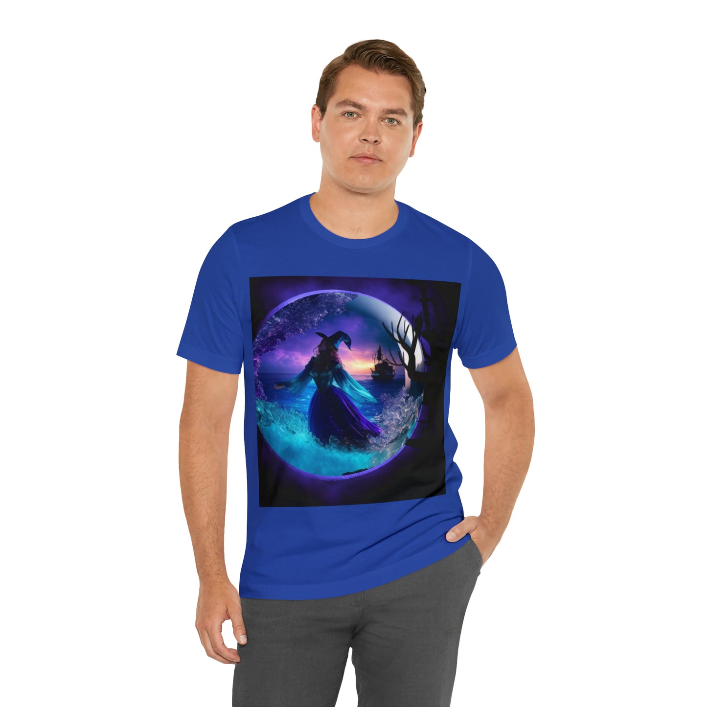 Camiseta de manga corta unisex Jersey - Halloween Witch AI - 02