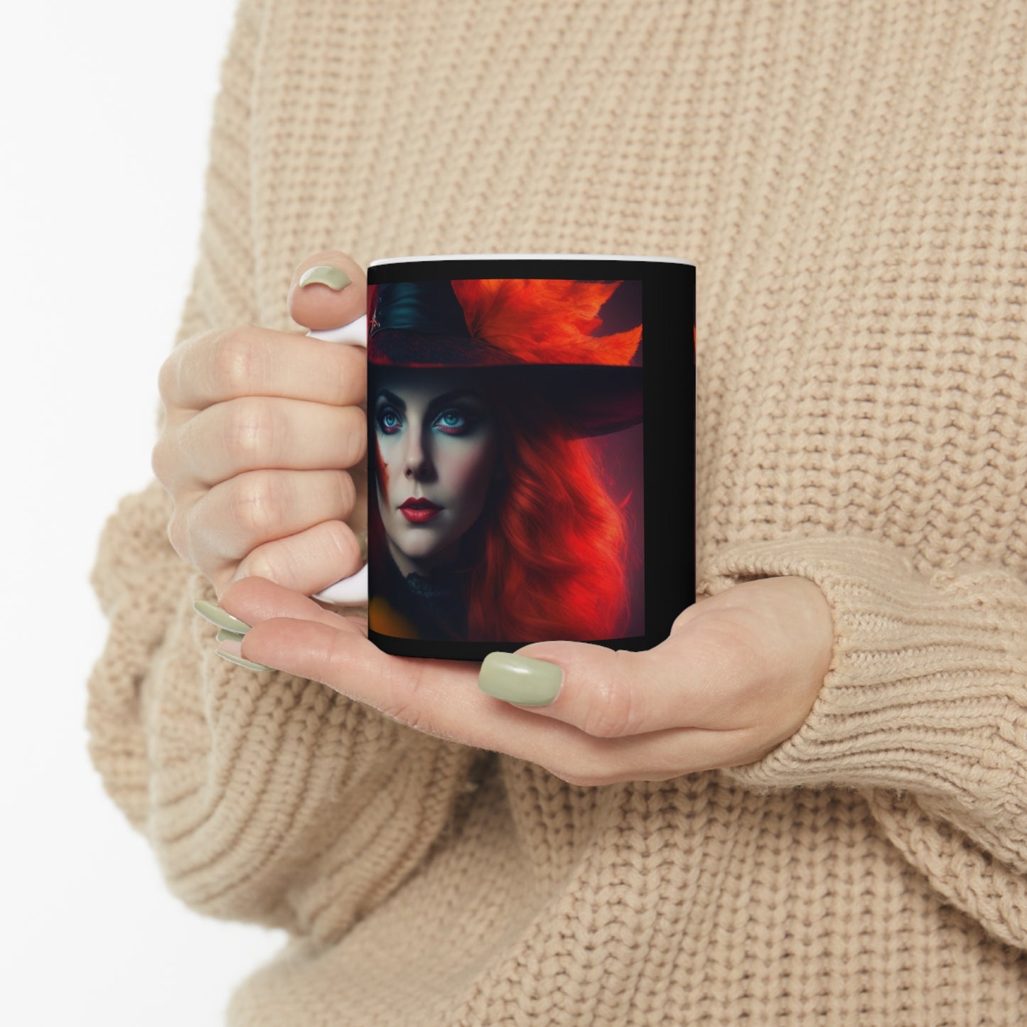 Taza de Cerámica 11oz - Bruja de Halloween AI - 03