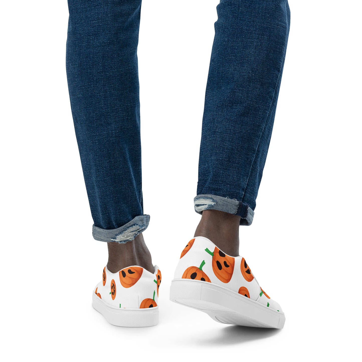 Chaussures à enfiler en toile pour hommes - Halloween - Citrouilles