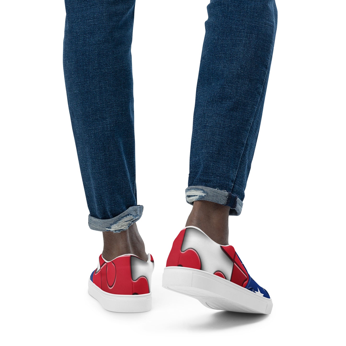 Zapatos de lona sin cordones para hombre - Bandera de Venezuela