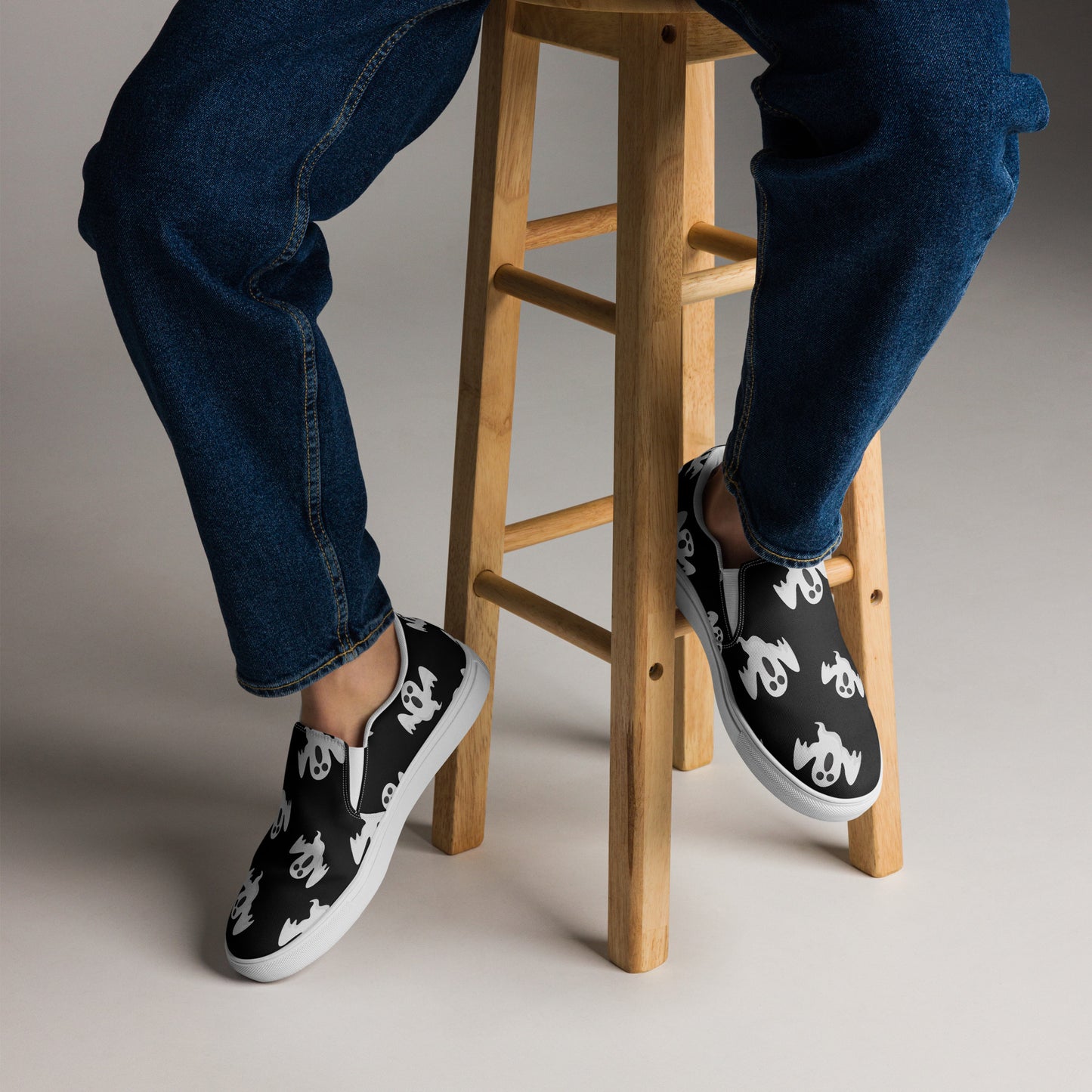 Chaussures à enfiler en toile pour hommes - Halloween - Fantômes