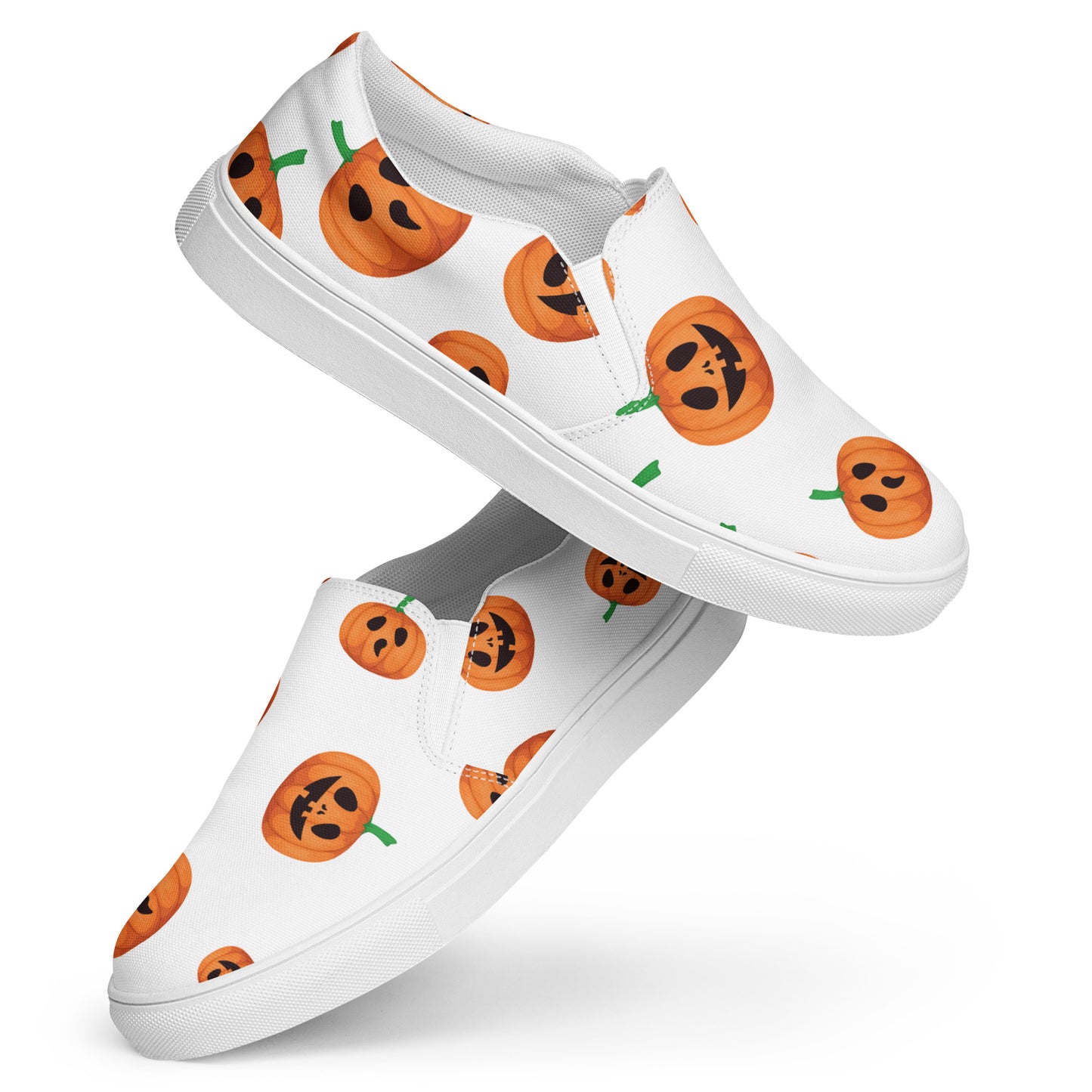 Chaussures à enfiler en toile pour hommes - Halloween - Citrouilles