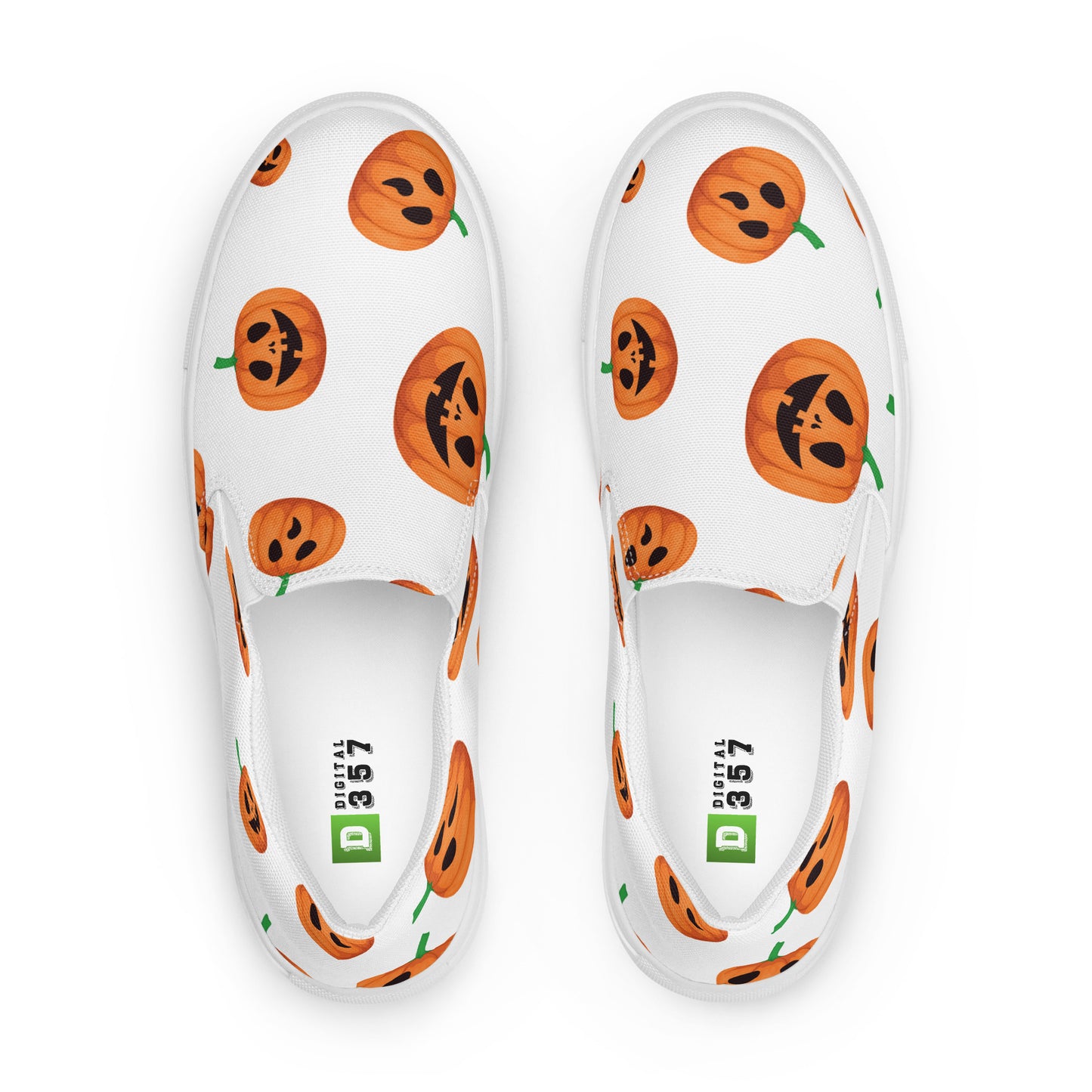 Chaussures à enfiler en toile pour hommes - Halloween - Citrouilles