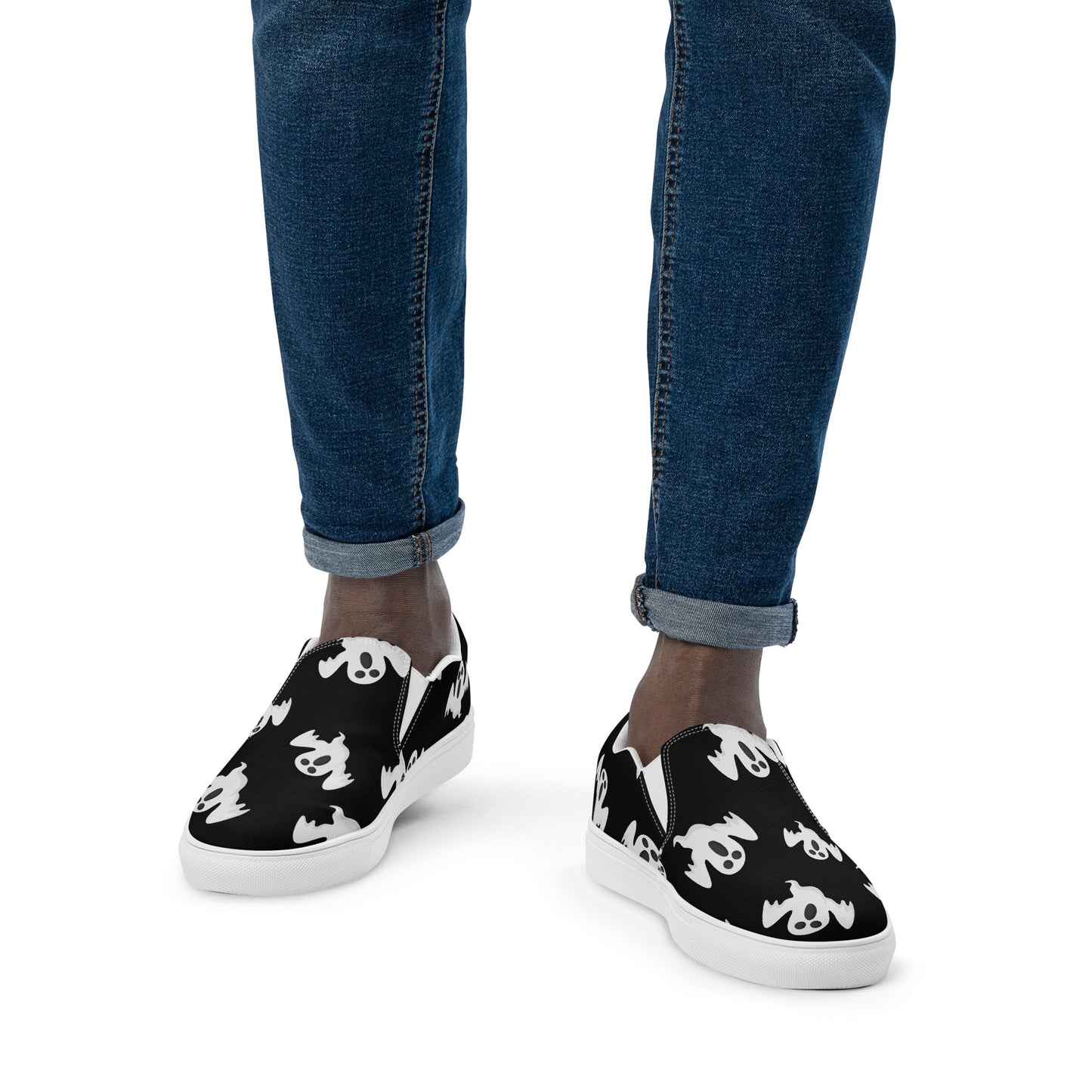 Chaussures à enfiler en toile pour hommes - Halloween - Fantômes