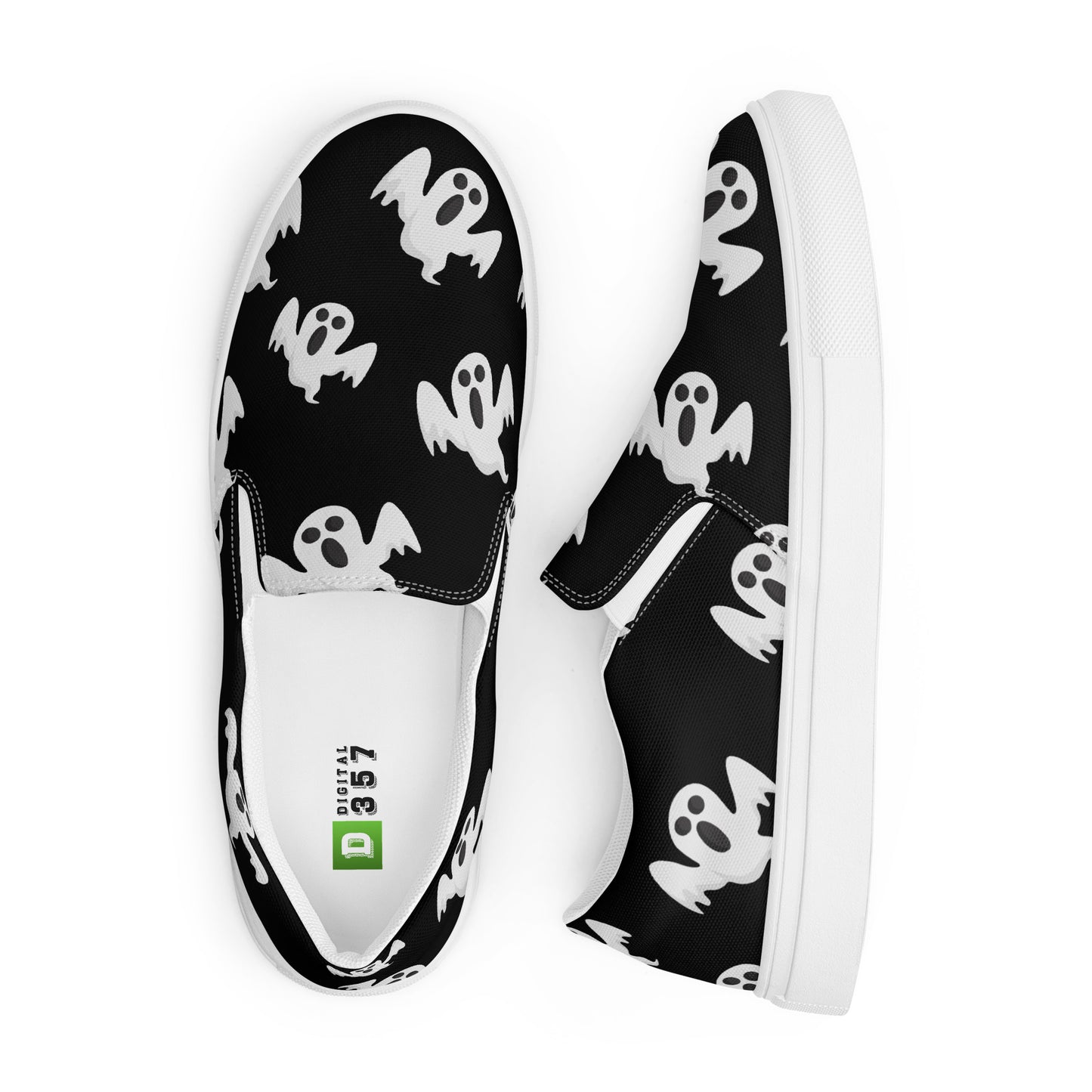 Chaussures à enfiler en toile pour hommes - Halloween - Fantômes