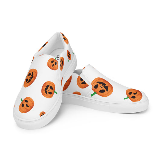 Men’s slip-on canvas shoes - Halloween - Pumpkins
