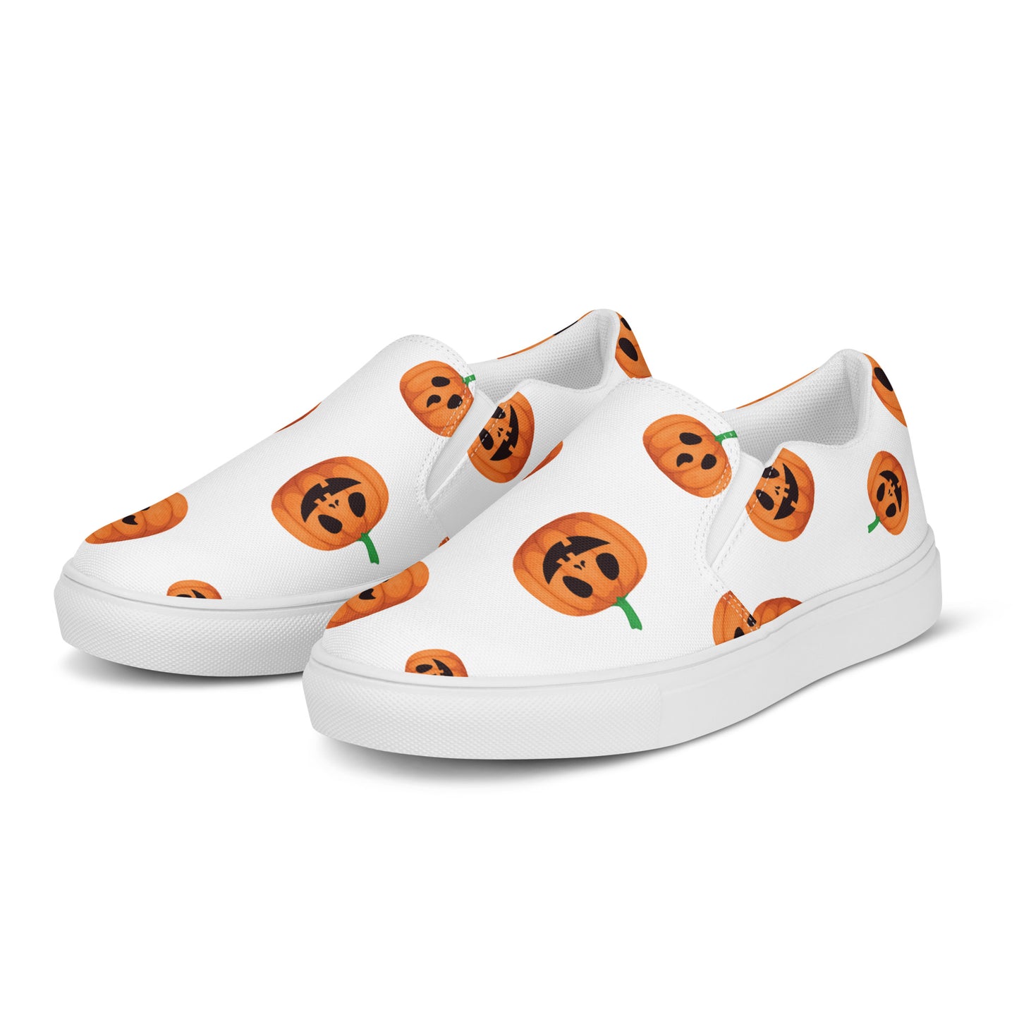 Chaussures à enfiler en toile pour hommes - Halloween - Citrouilles