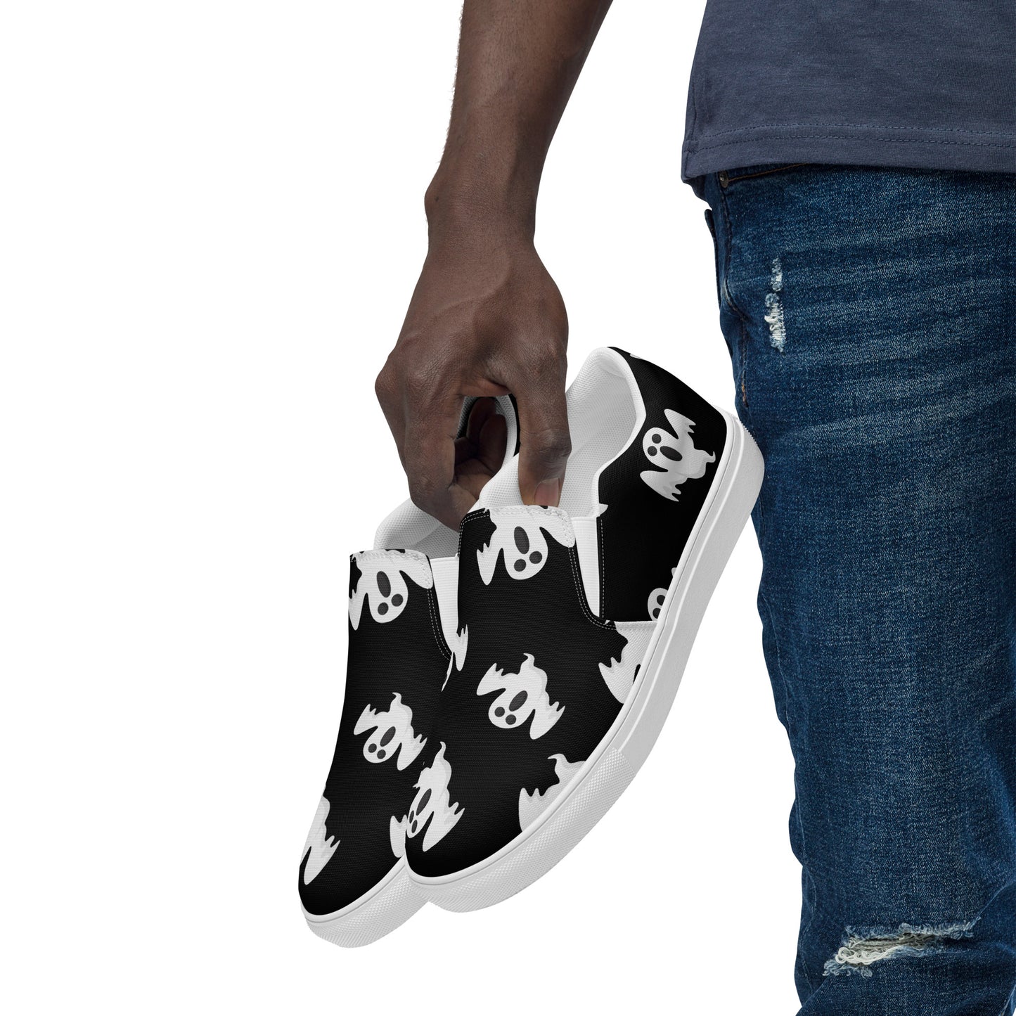 Chaussures à enfiler en toile pour hommes - Halloween - Fantômes