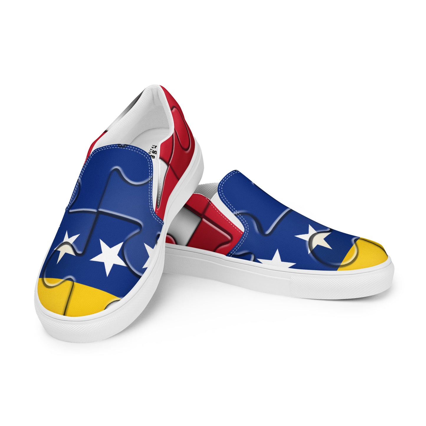 Zapatos de lona sin cordones para hombre - Bandera de Venezuela