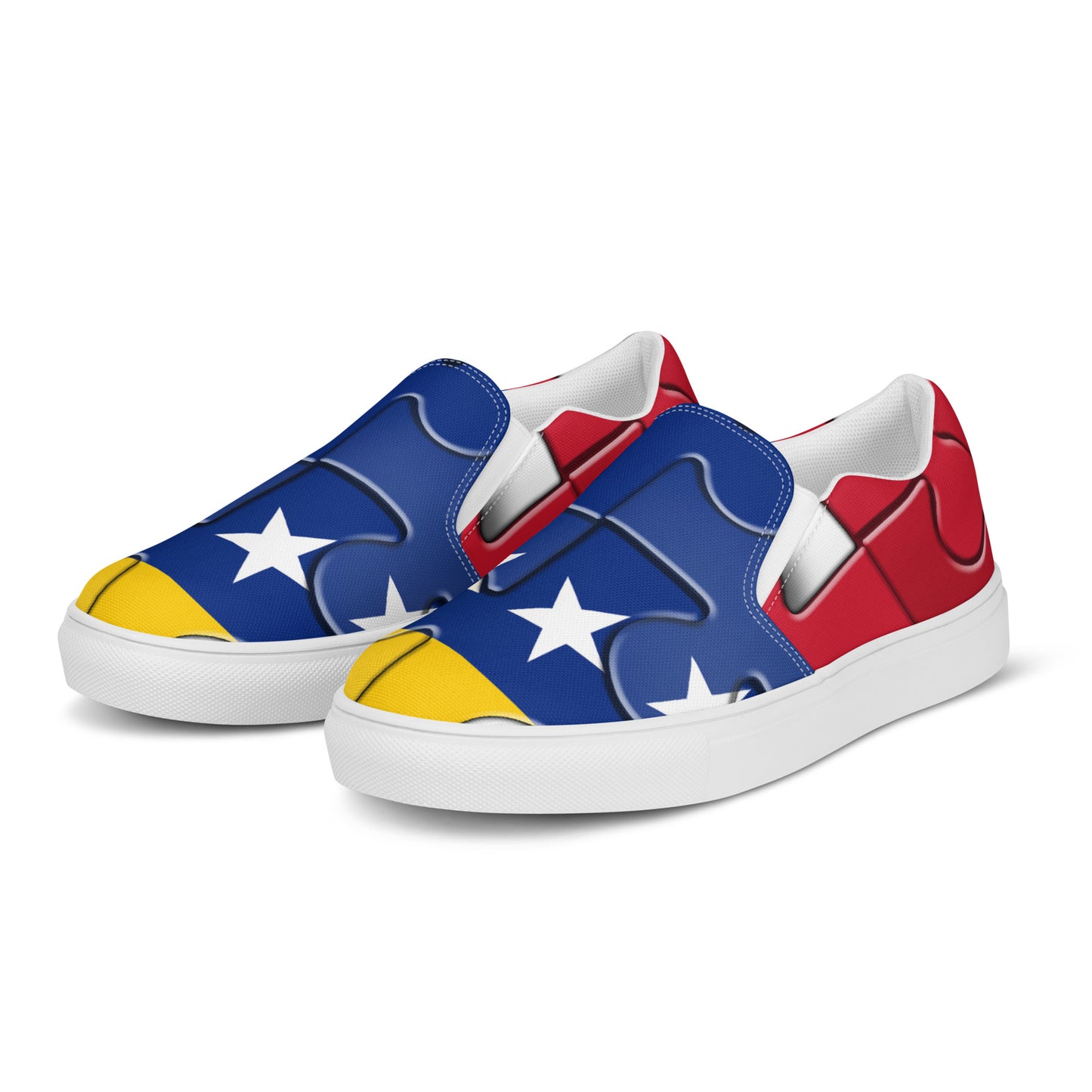 Zapatos de lona sin cordones para hombre - Bandera de Venezuela