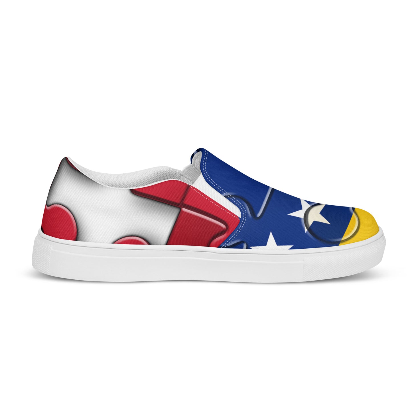 Zapatos de lona sin cordones para hombre - Bandera de Venezuela
