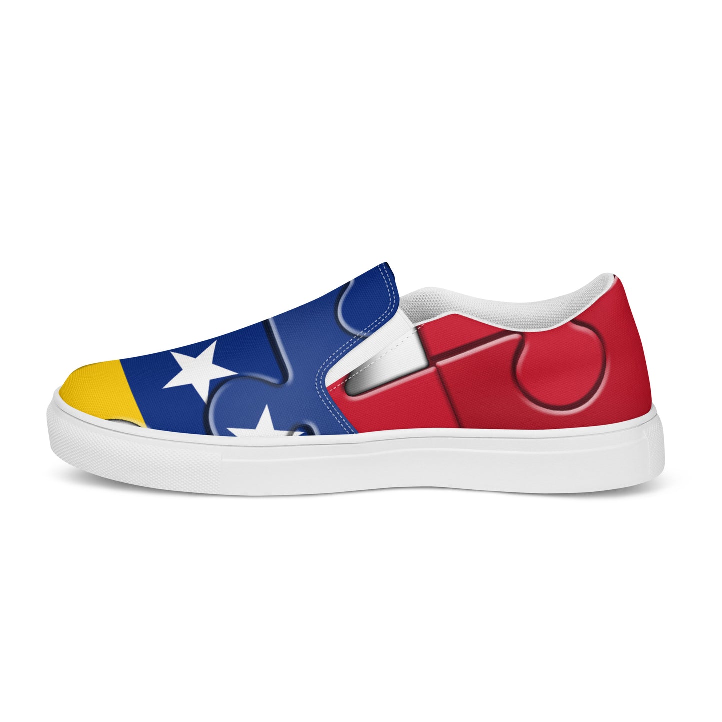 Zapatos de lona sin cordones para hombre - Bandera de Venezuela