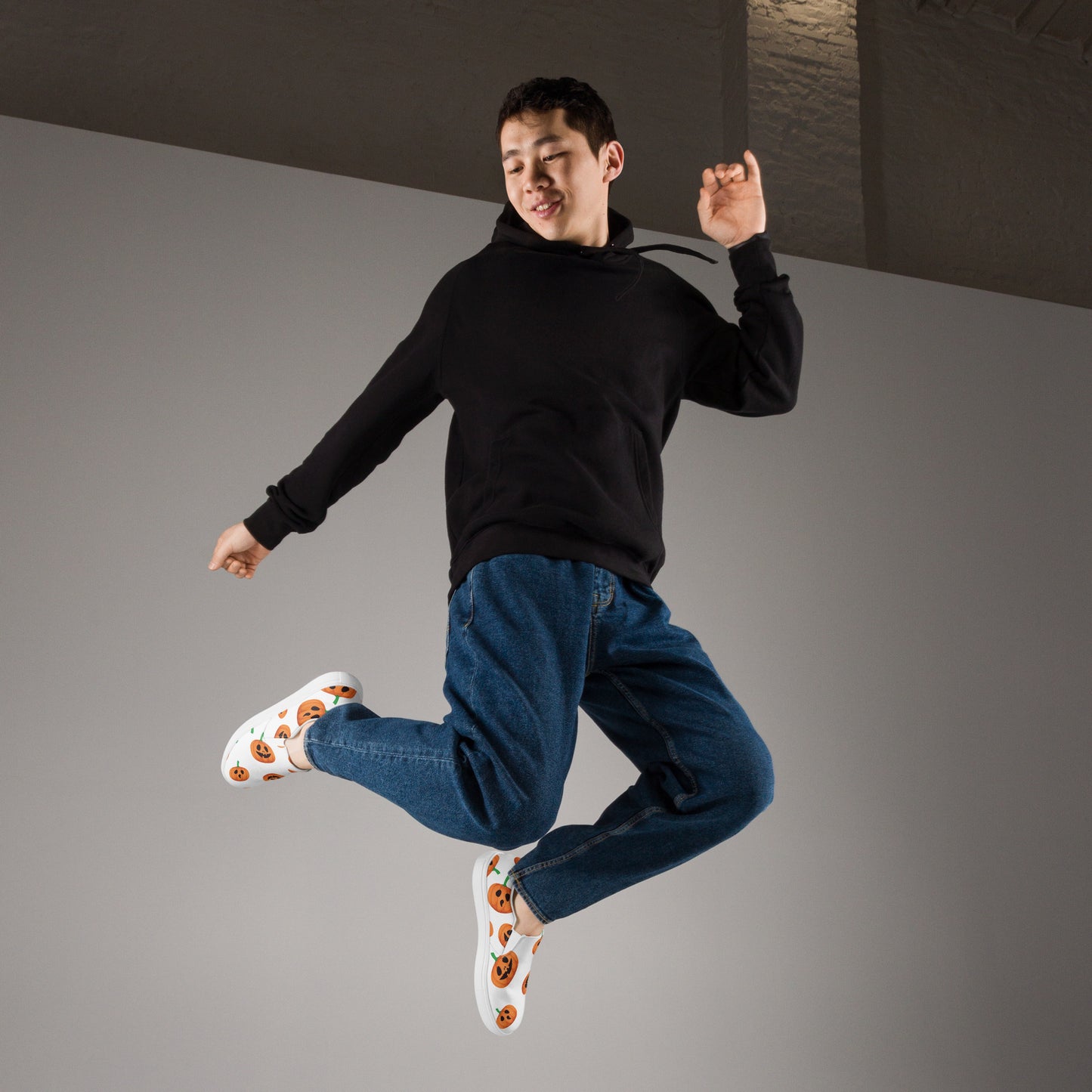 Chaussures à enfiler en toile pour hommes - Halloween - Citrouilles