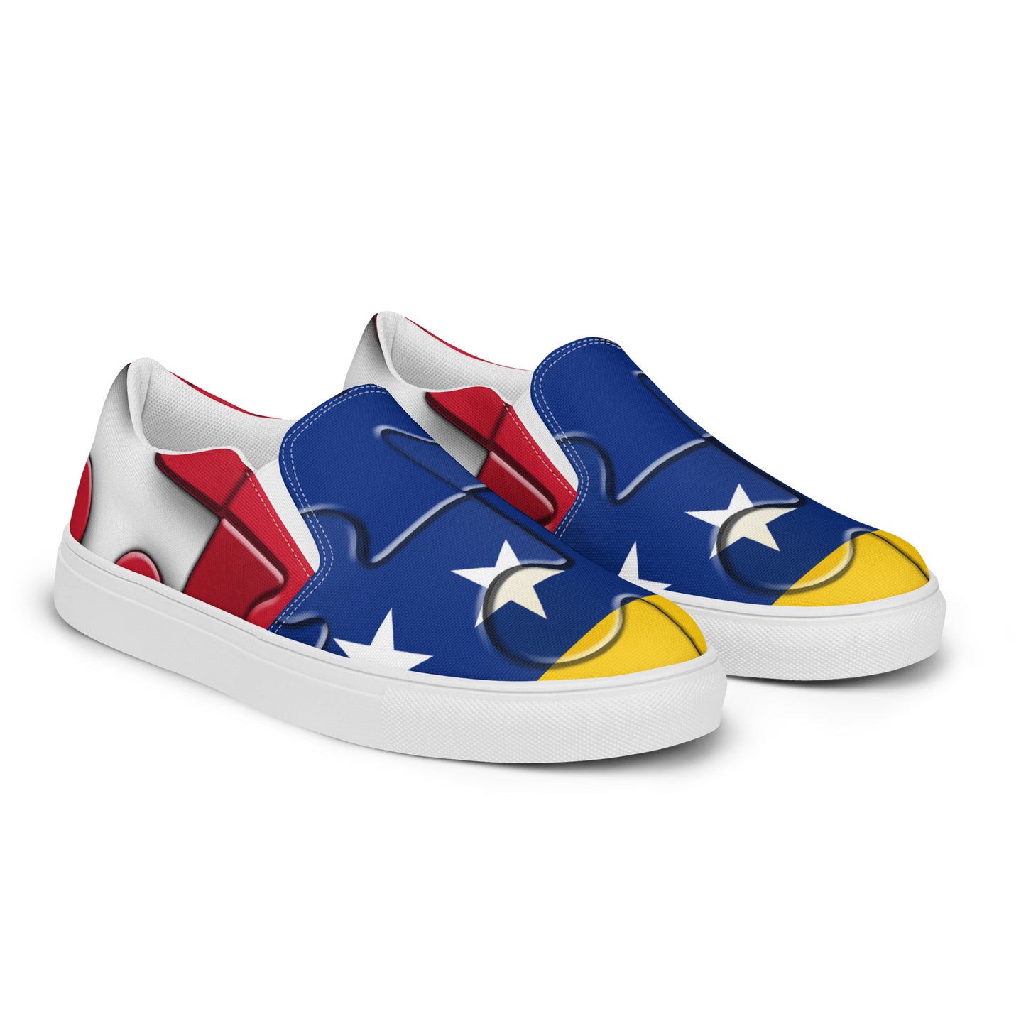 Zapatos de lona sin cordones para hombre - Bandera de Venezuela