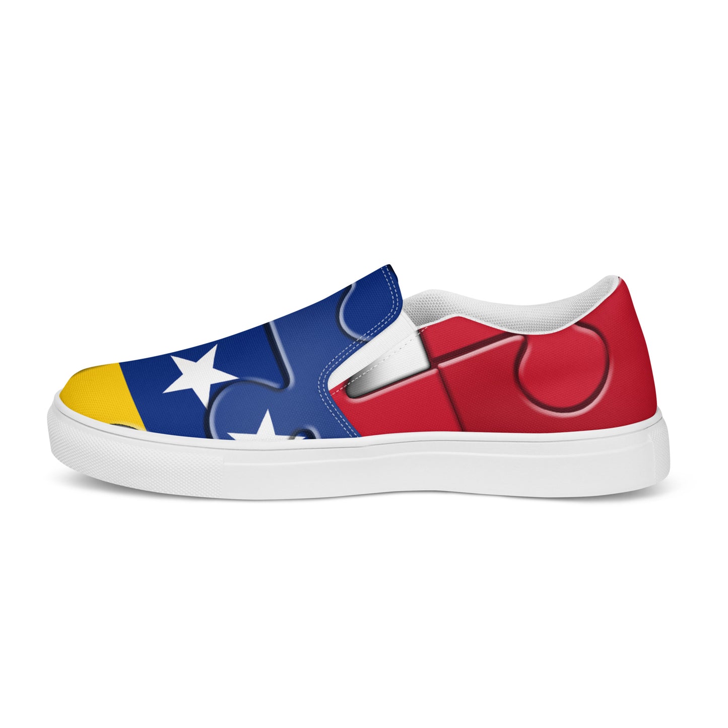 Zapatos de lona sin cordones para hombre - Bandera de Venezuela