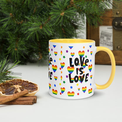Mug with Color Inside - Love is Love - 02