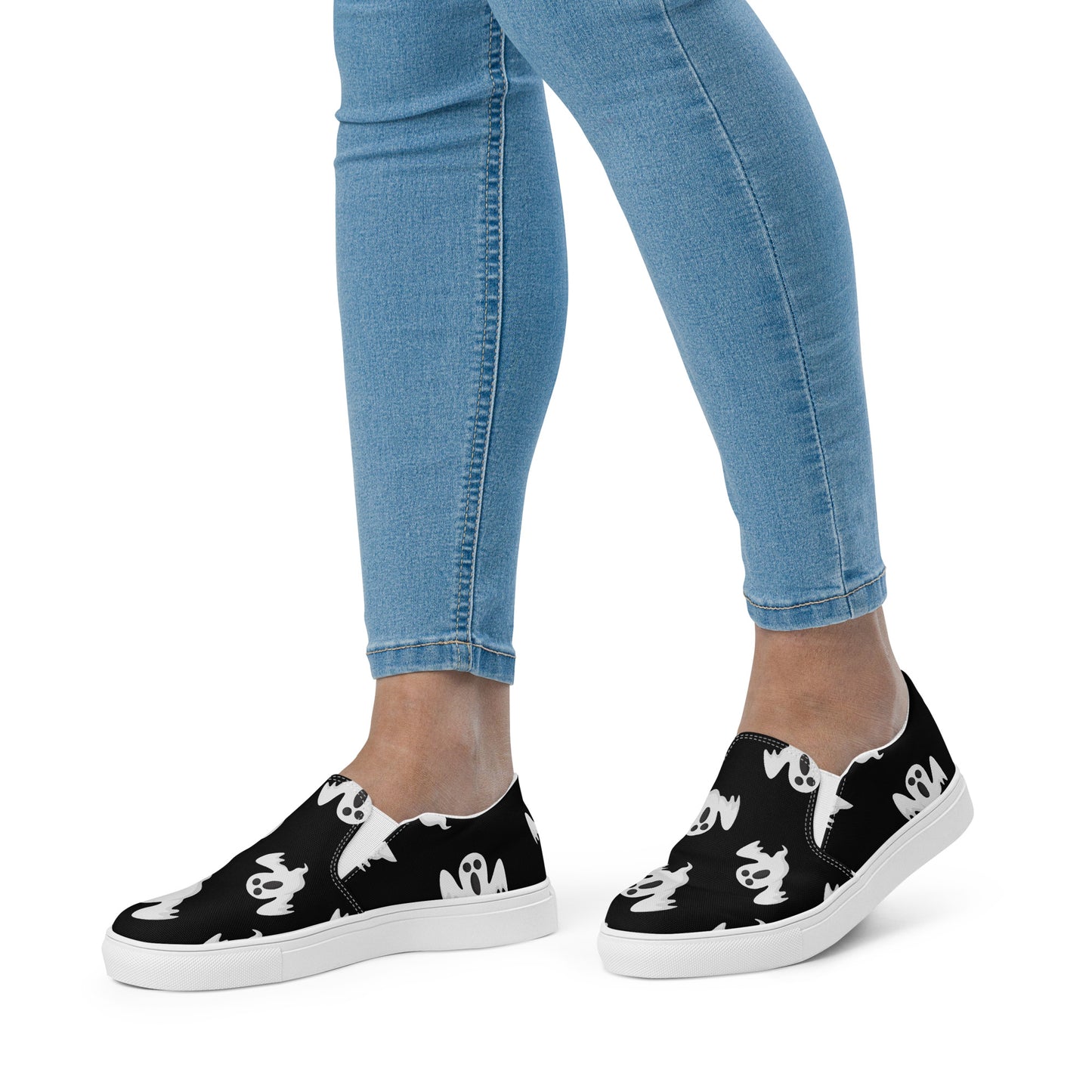 Chaussures à enfiler en toile pour femmes - Halloween - Fantômes