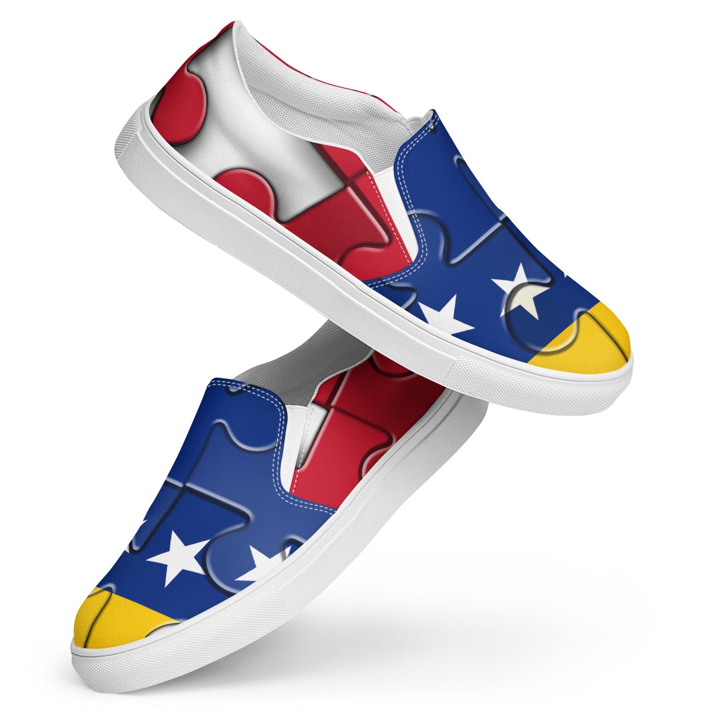 Zapatos de lona sin cordones para mujer - Bandera de Venezuela