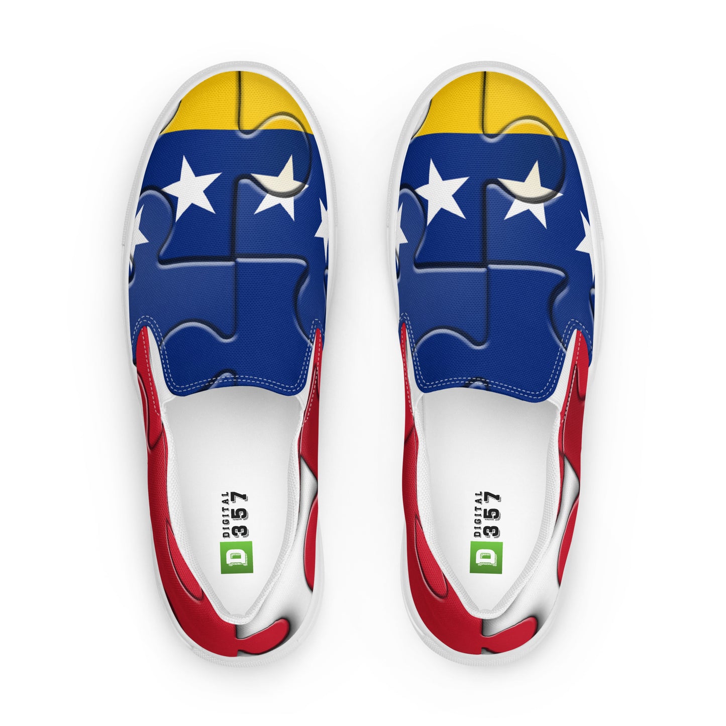 Zapatos de lona sin cordones para mujer - Bandera de Venezuela
