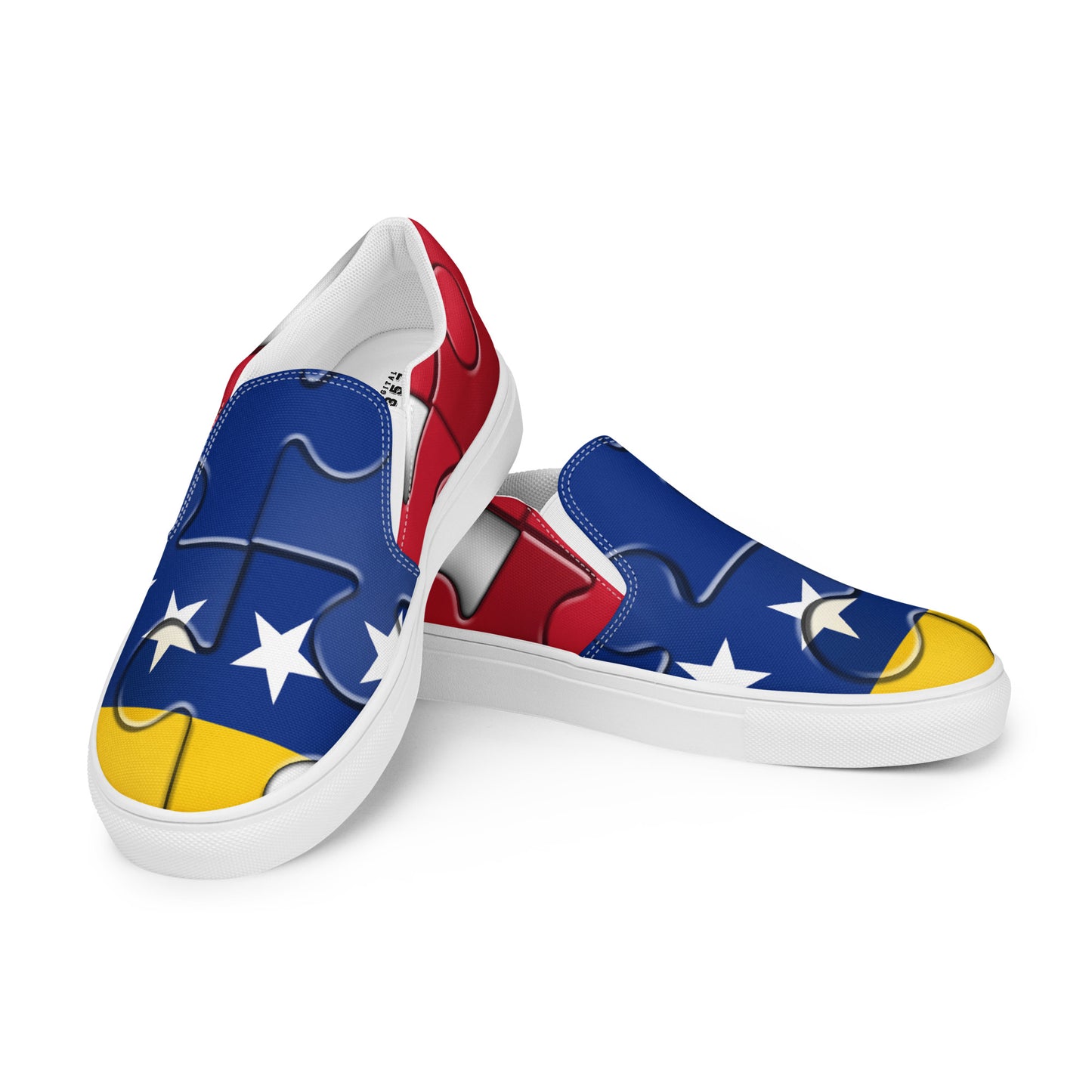 Zapatos de lona sin cordones para mujer - Bandera de Venezuela