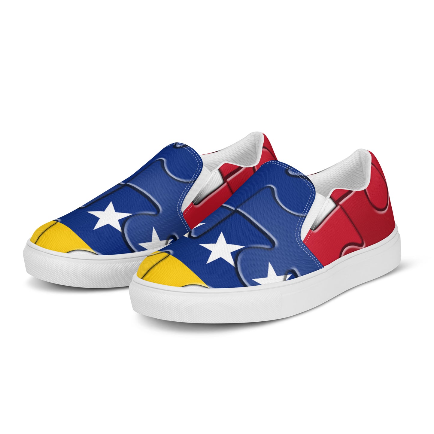 Zapatos de lona sin cordones para mujer - Bandera de Venezuela