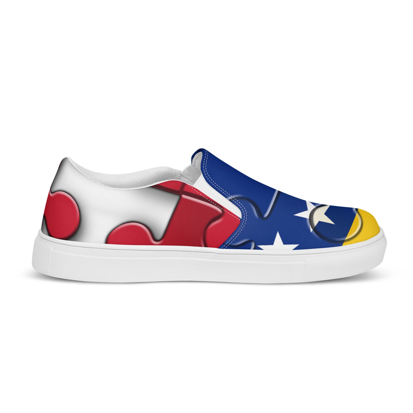 Zapatos de lona sin cordones para mujer - Bandera de Venezuela