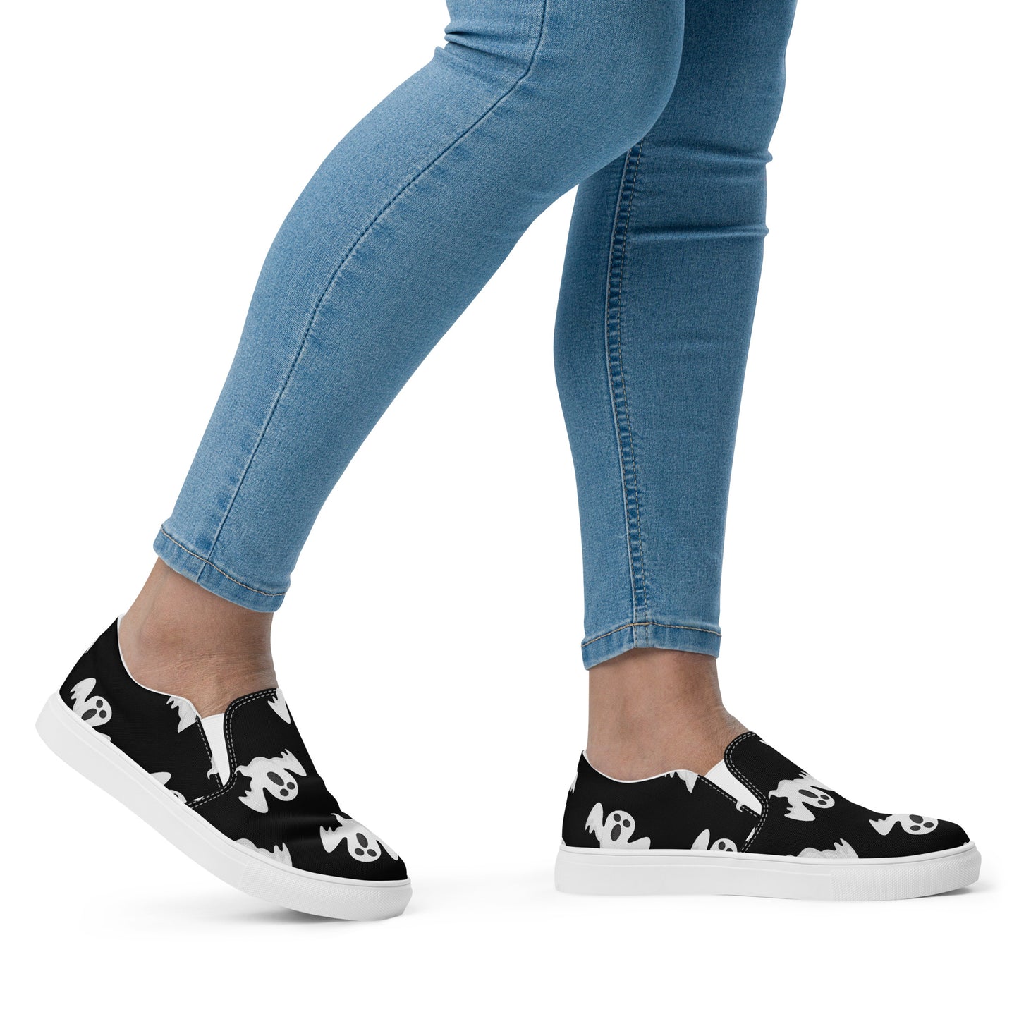 Chaussures à enfiler en toile pour femmes - Halloween - Fantômes